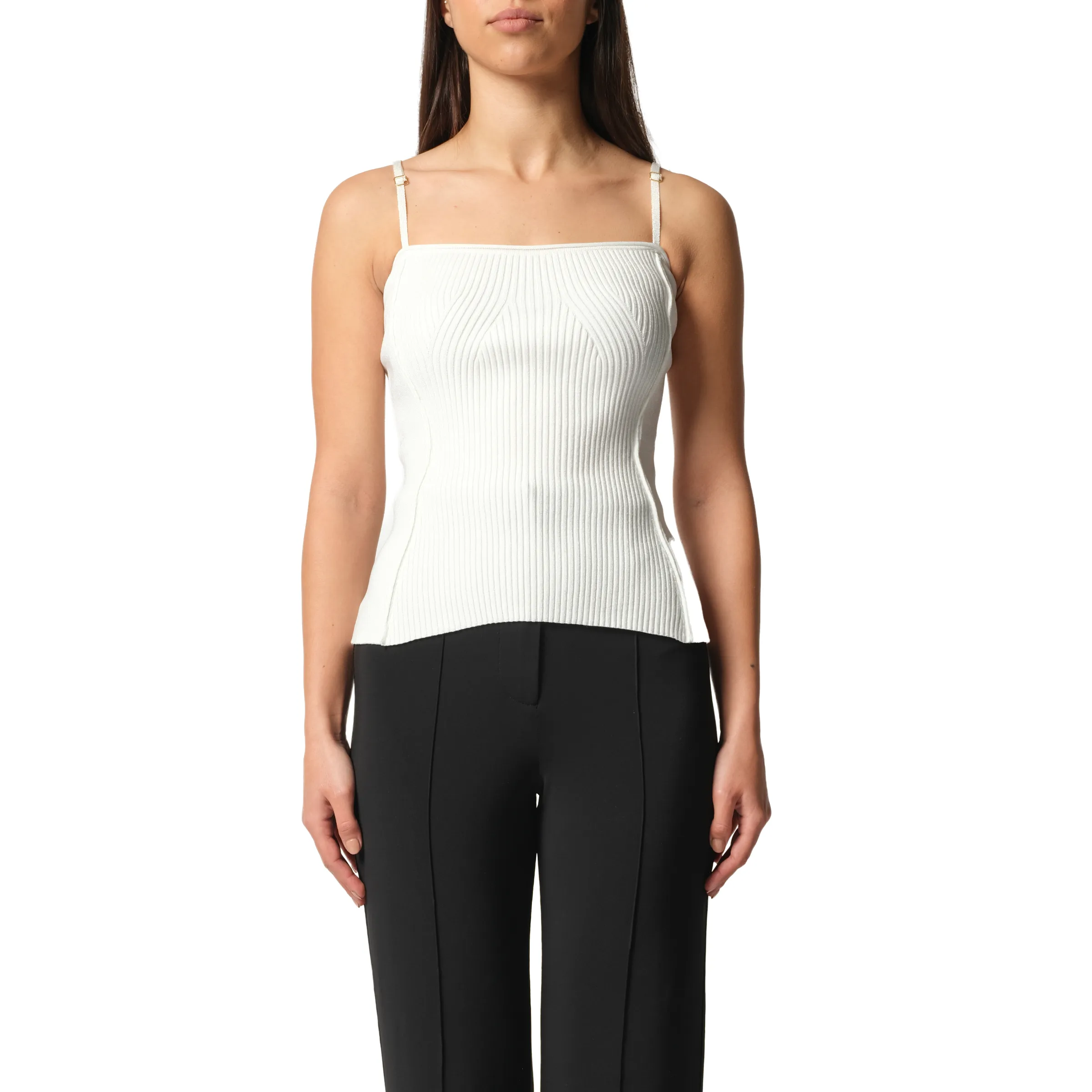 Sierra Sleeveless Lingerie Top in Off White sold by MARAIS