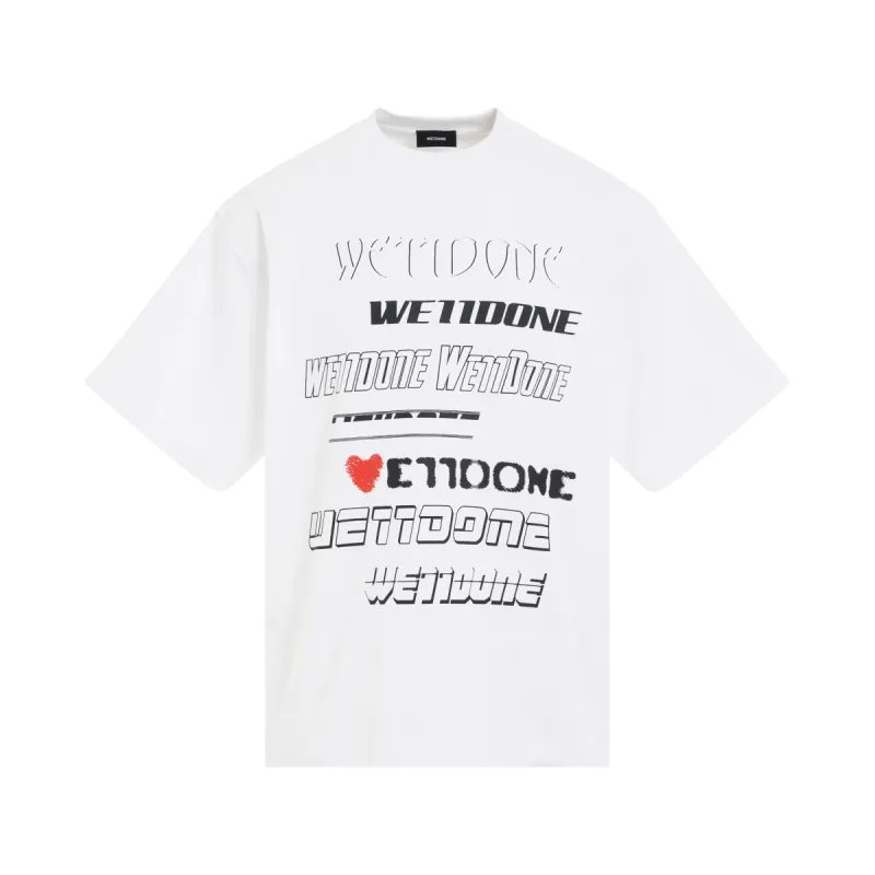 Love Logo T-Shirt in White sold by MARAIS