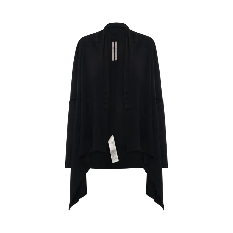 Medium Wrap Cape Knit Cardigan in Black sold by MARAIS