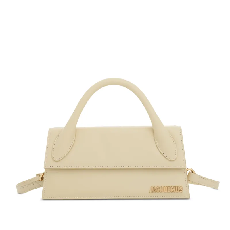 Le Chiquito Long Leather Bag in Ivory sold by MARAIS