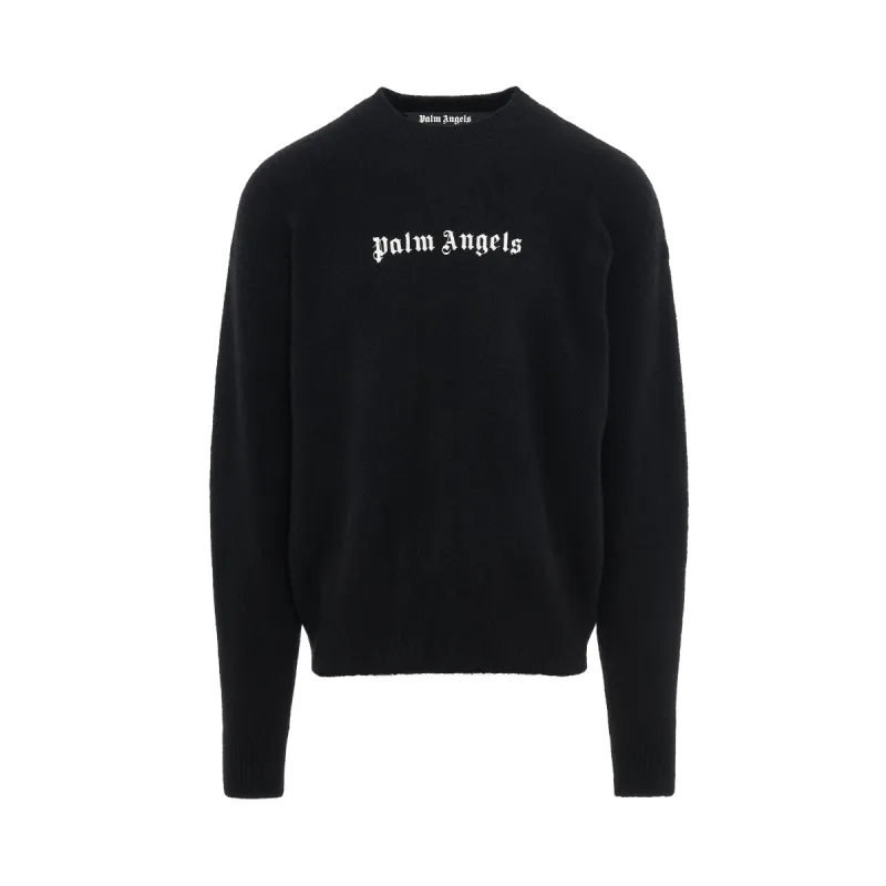 Logo Embroidered Sweater in Black/White sold by MARAIS
