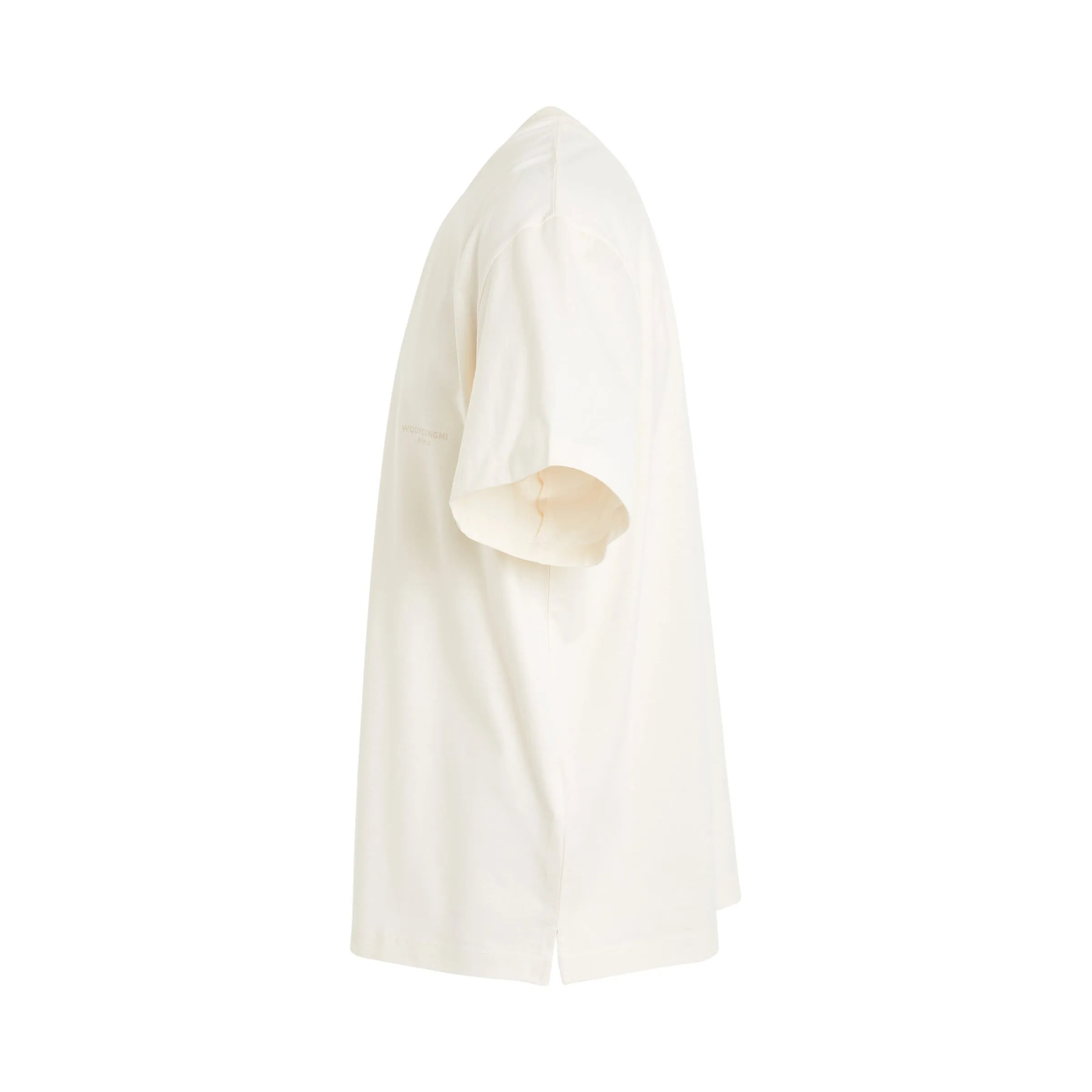 Leather Patch T-Shirt in Ivory sold by MARAIS product image thumbnail 3