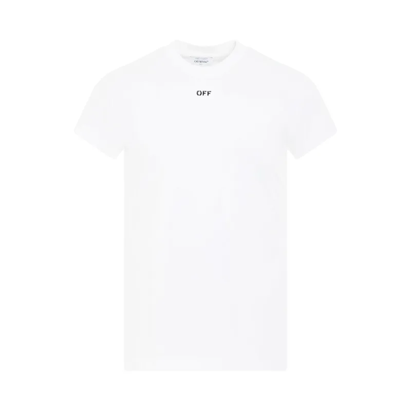 Off Stamp Shaped T-Shirt in White sold by MARAIS