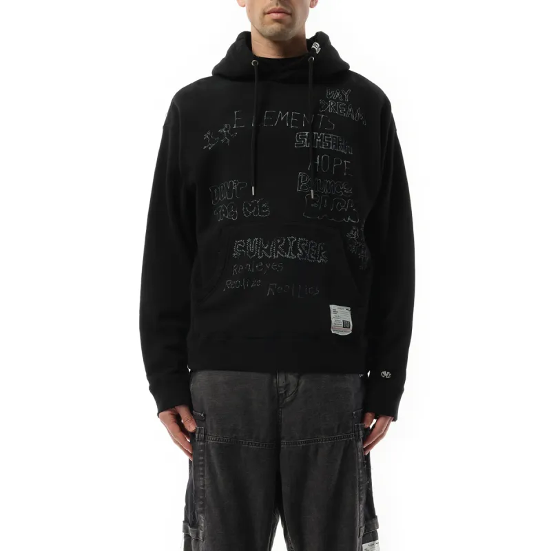 Distressed Hoodie in Black sold by MARAIS