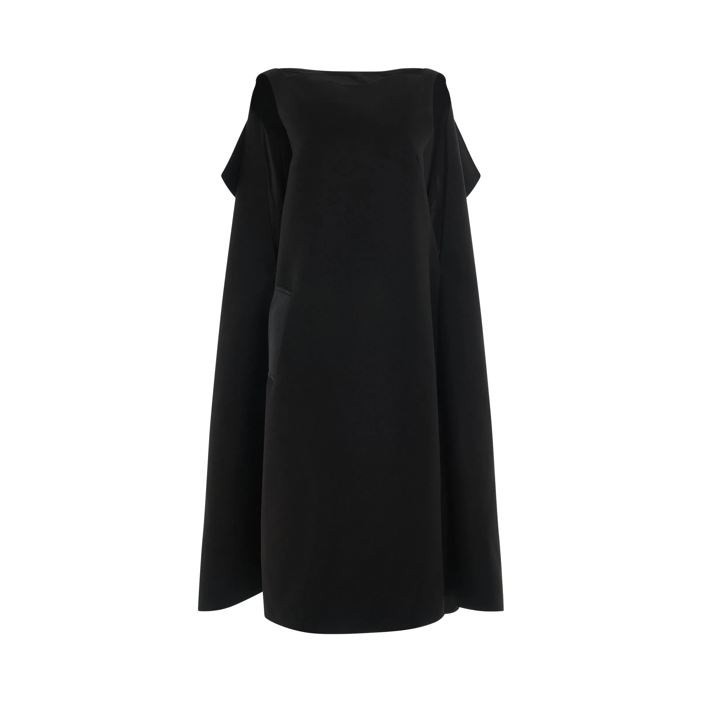 Cape Wool Dress in Black sold by MARAIS