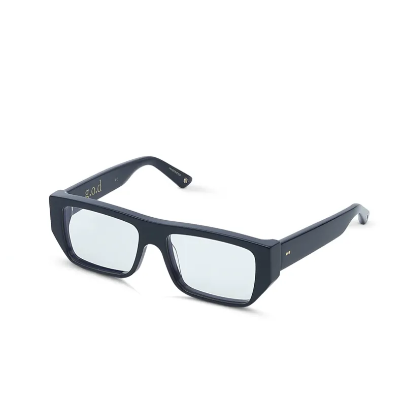 Twenty Four L Sunglasses with Dark Grey Lens in Navy sold by MARAIS