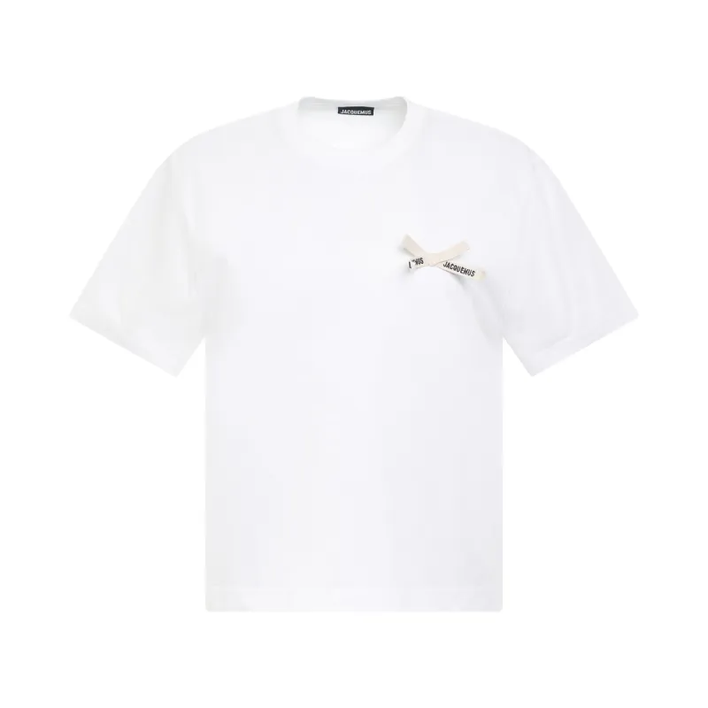 Noeud Bow T-shirt in White sold by MARAIS
