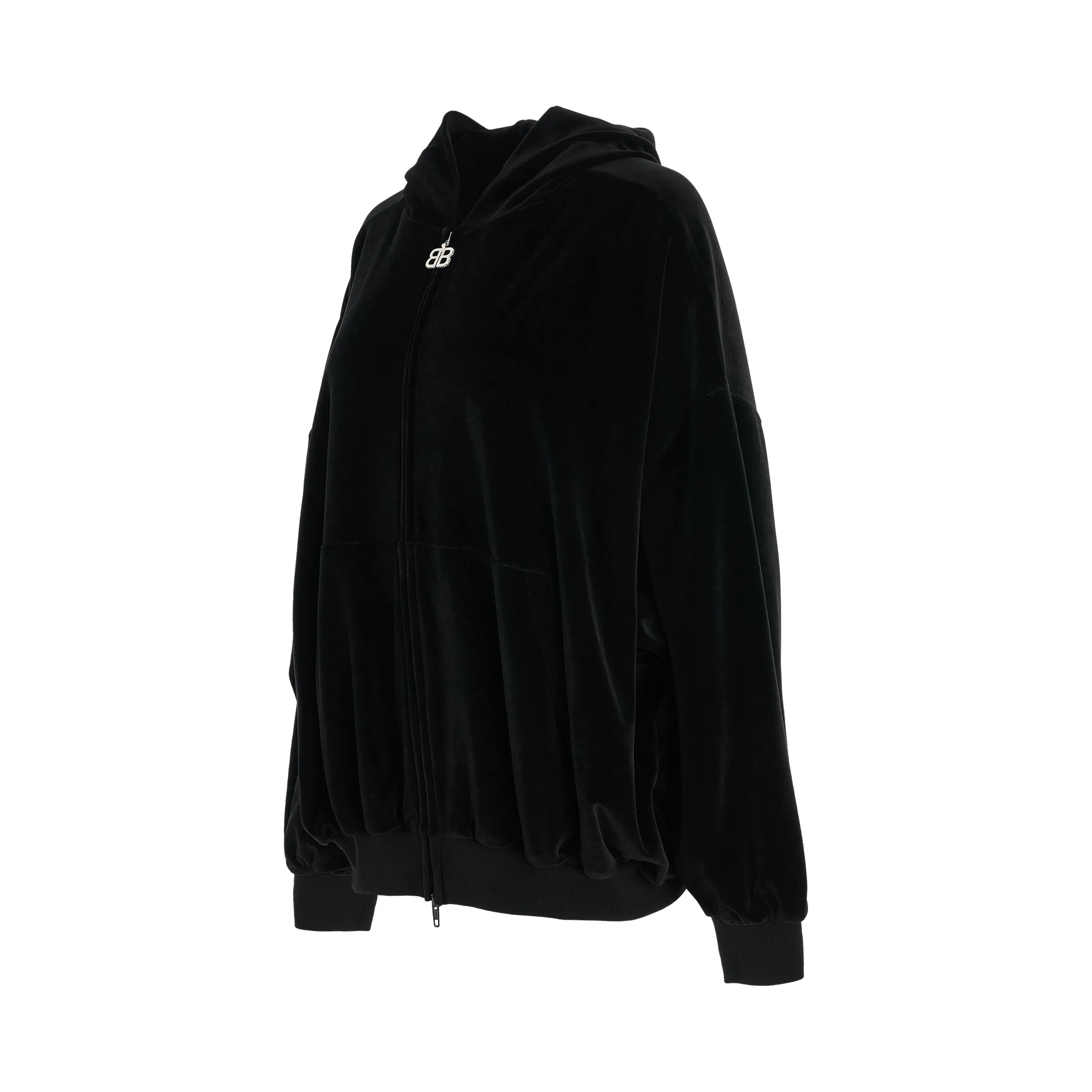 Oversized Zip-Up Hoodie in Black sold by MARAIS product image thumbnail 2