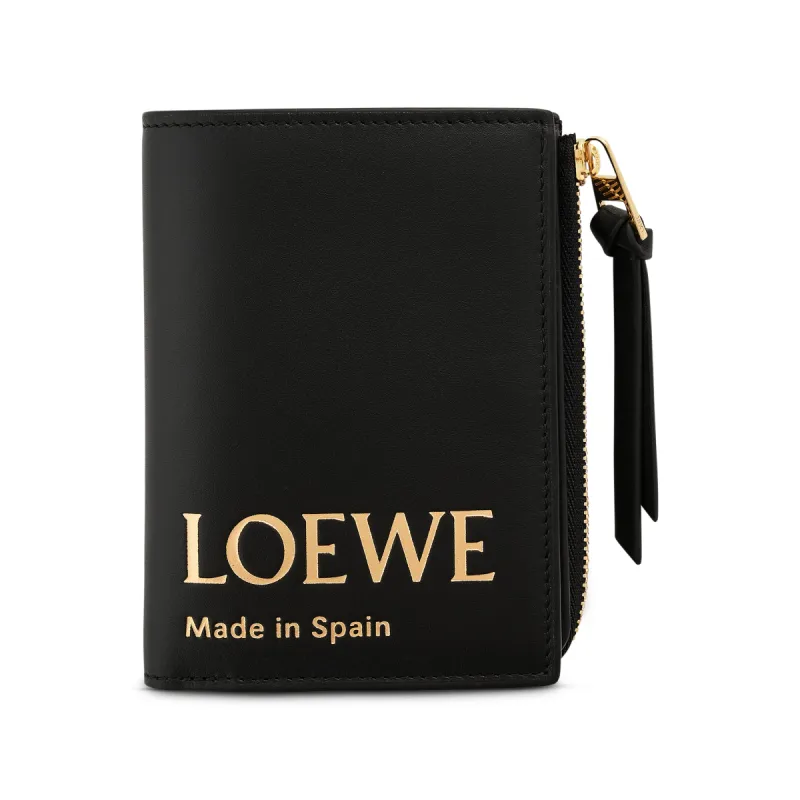 Loewe Embossed Slim Zip Wallet in Black made by Loewe
