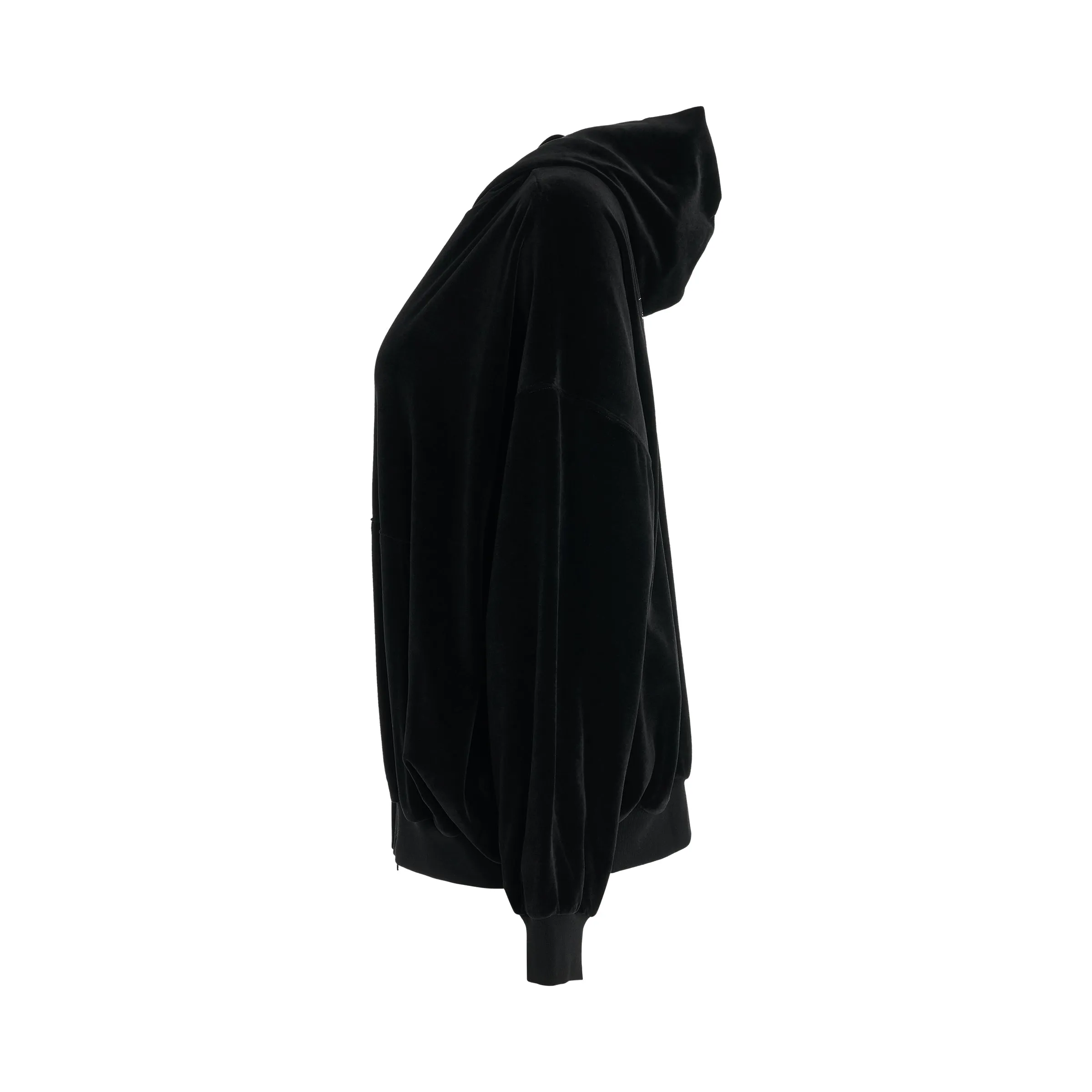 Oversized Zip-Up Hoodie in Black sold by MARAIS product image thumbnail 3
