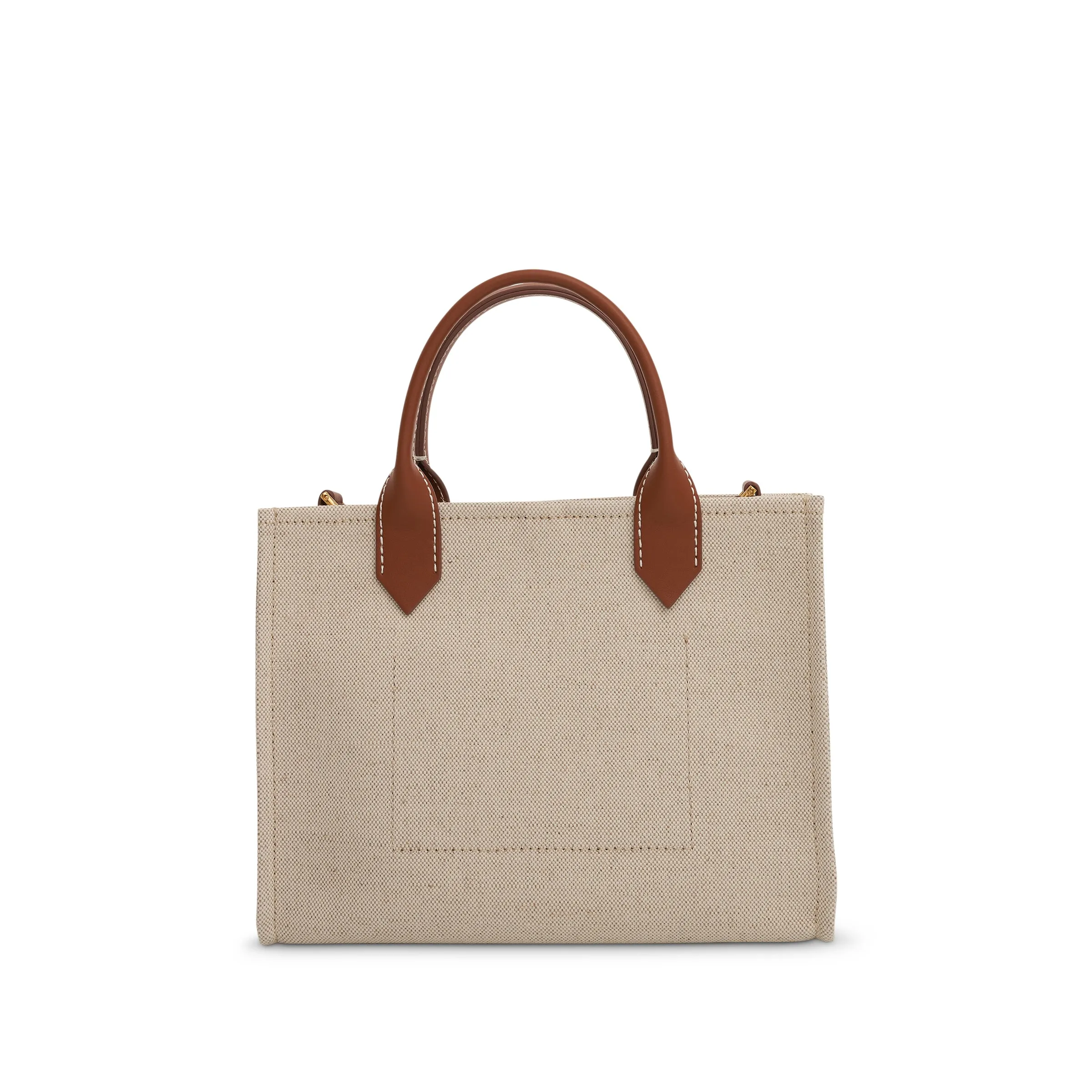 B-Army Canvas & Logo Small Shopper Bag in Natural/Brown sold by MARAIS product image thumbnail 3