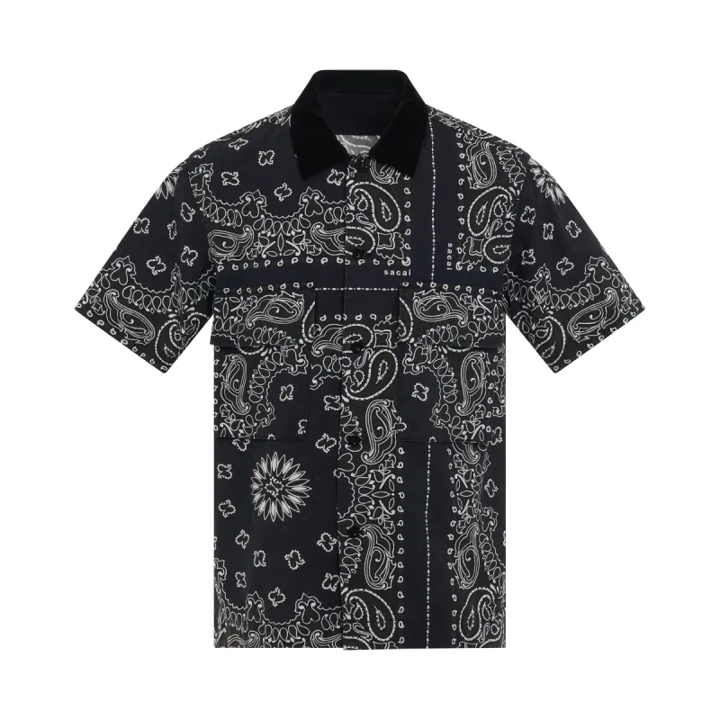 Bandana Print Shirt in Navy sold by MARAIS