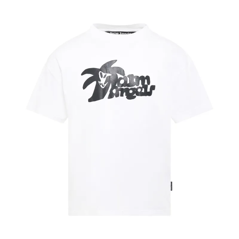 "Hunter" Logo Print T-Shirt in White/Black sold by MARAIS
