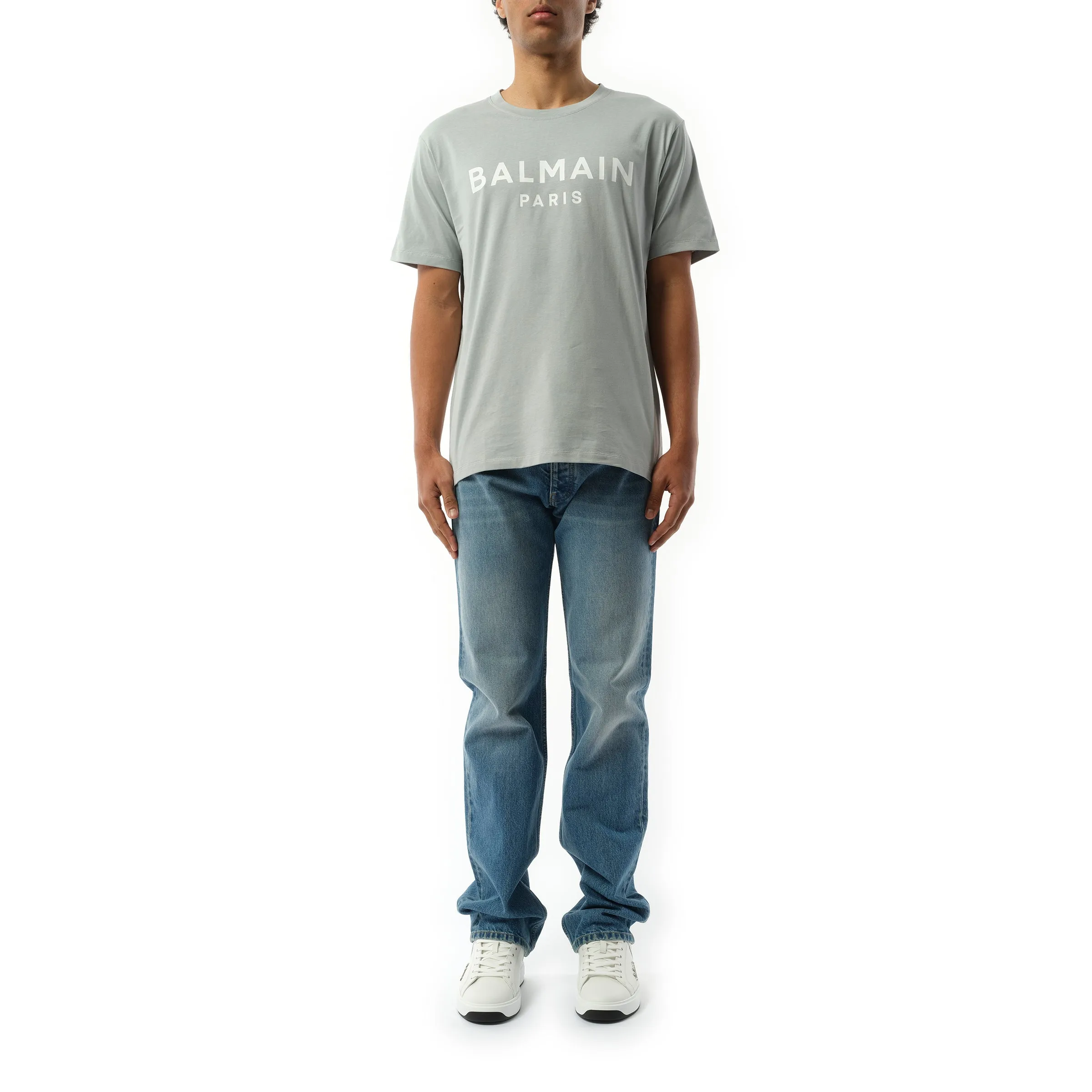Balmain Print T-Shirt in Grey/White sold by MARAIS product image thumbnail 4