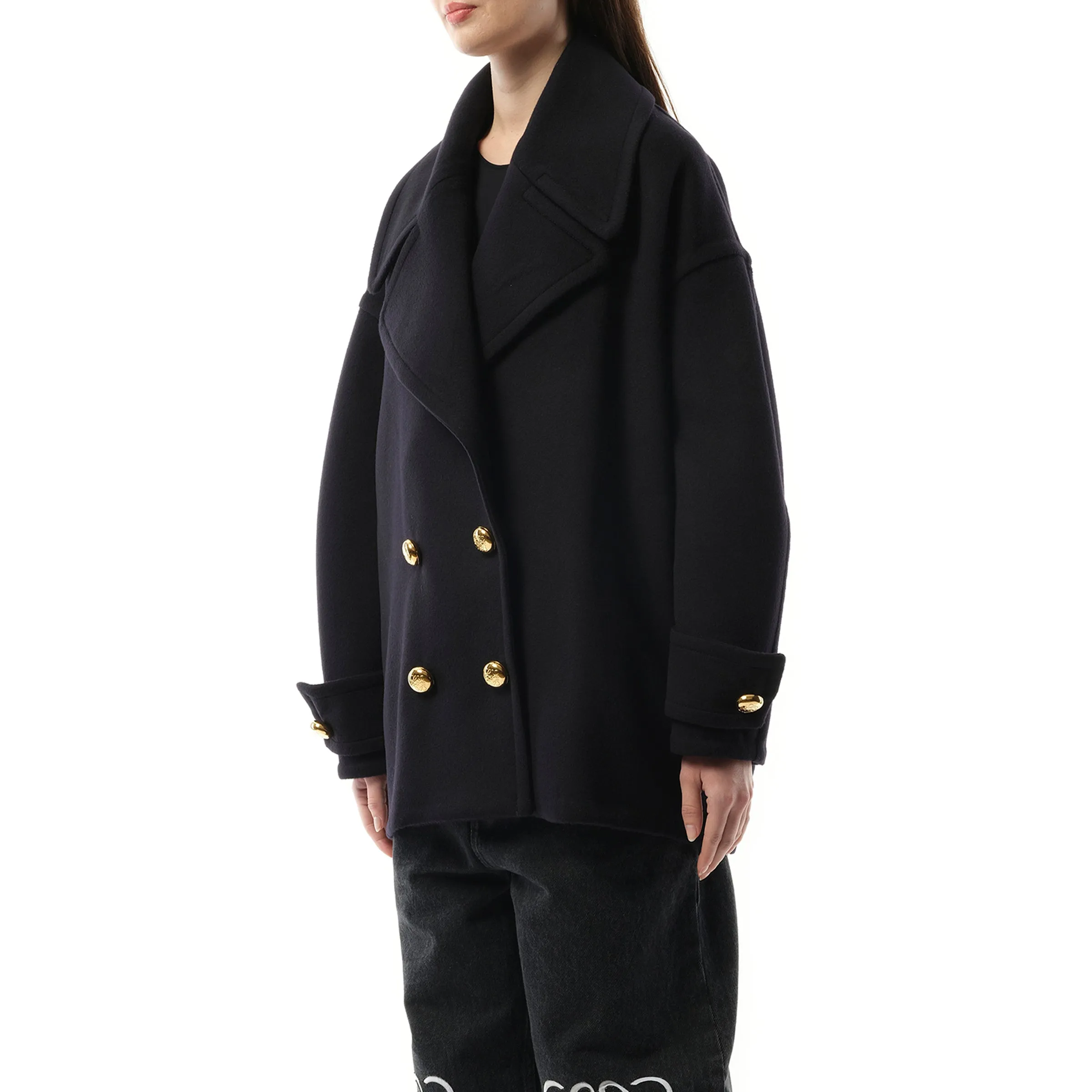 Pebble Peacoat in Midnight Blue sold by MARAIS product image thumbnail 5
