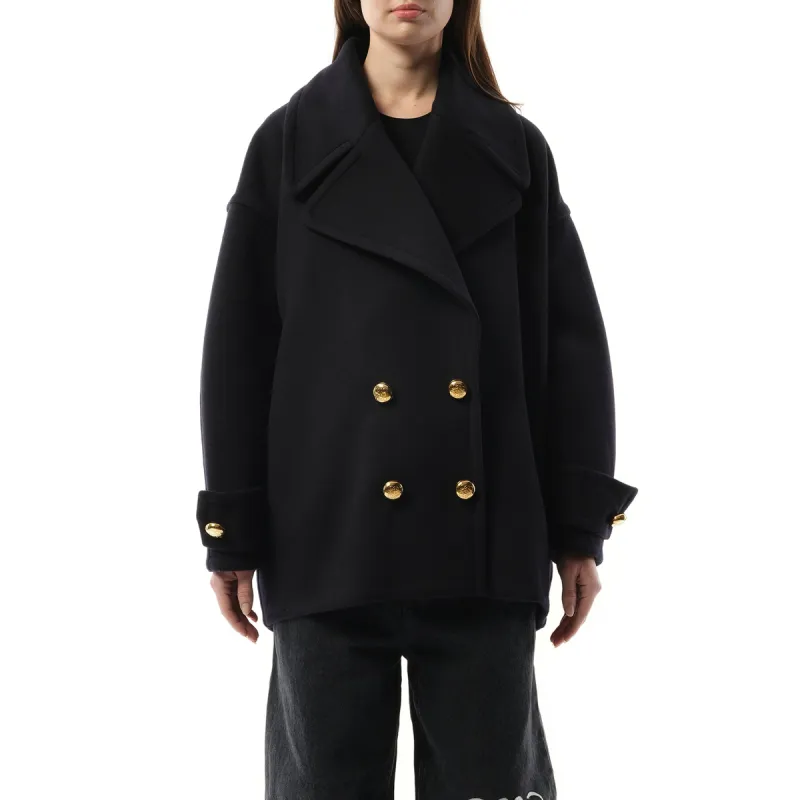 Pebble Peacoat in Midnight Blue made by Loewe
