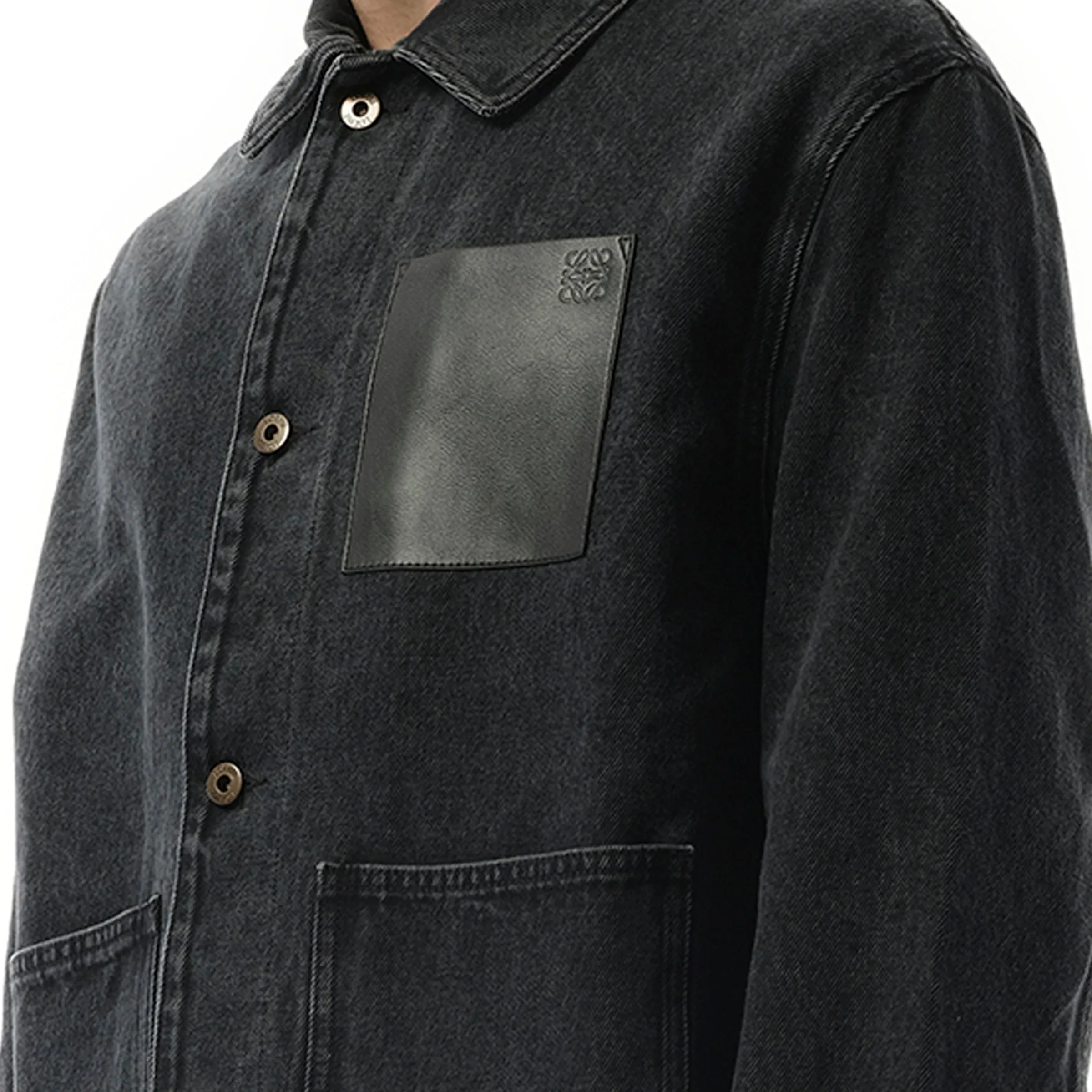 Workwear Denim Jacket in Black sold by MARAIS product image thumbnail 3
