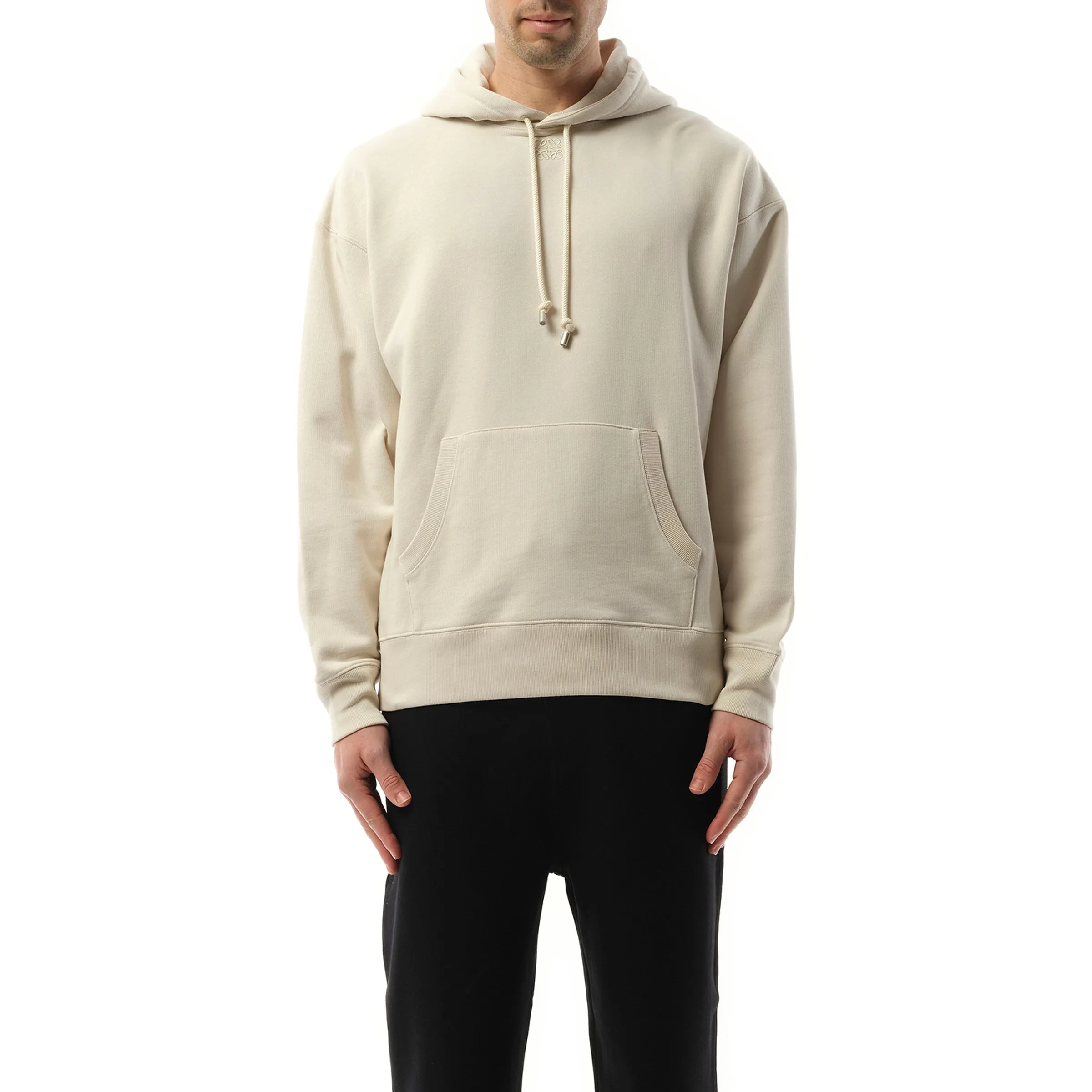Small Anagram Hoodie in Light Oat sold by MARAIS