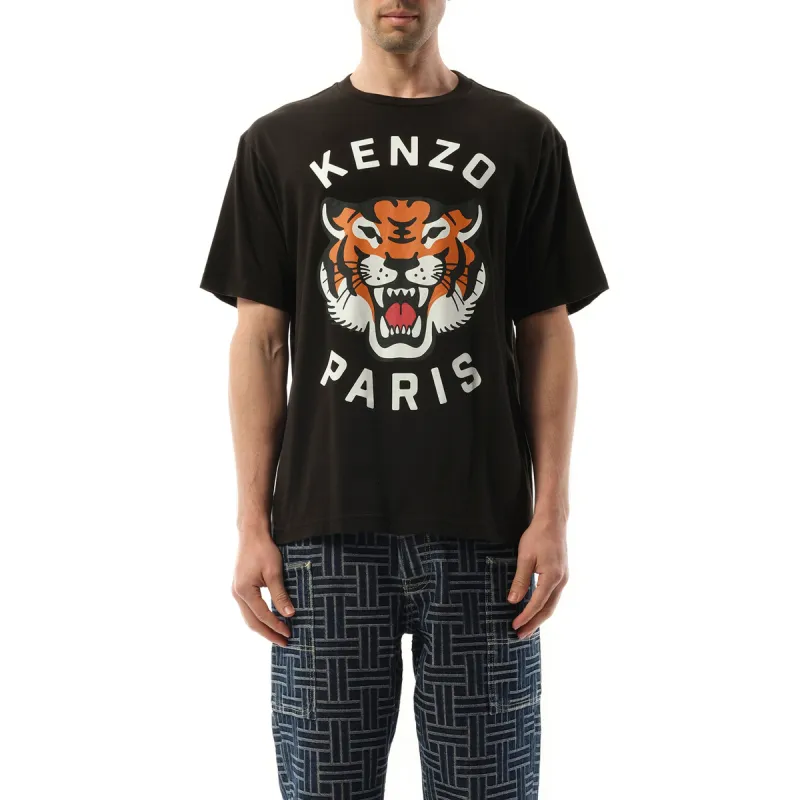 Lucky Tiger Oversize T-Shirt in Black sold by MARAIS