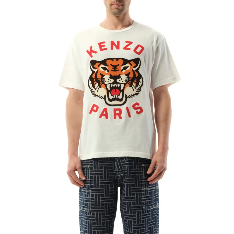 Lucky Tiger Oversize Heavy T-Shirt in Off White sold by MARAIS