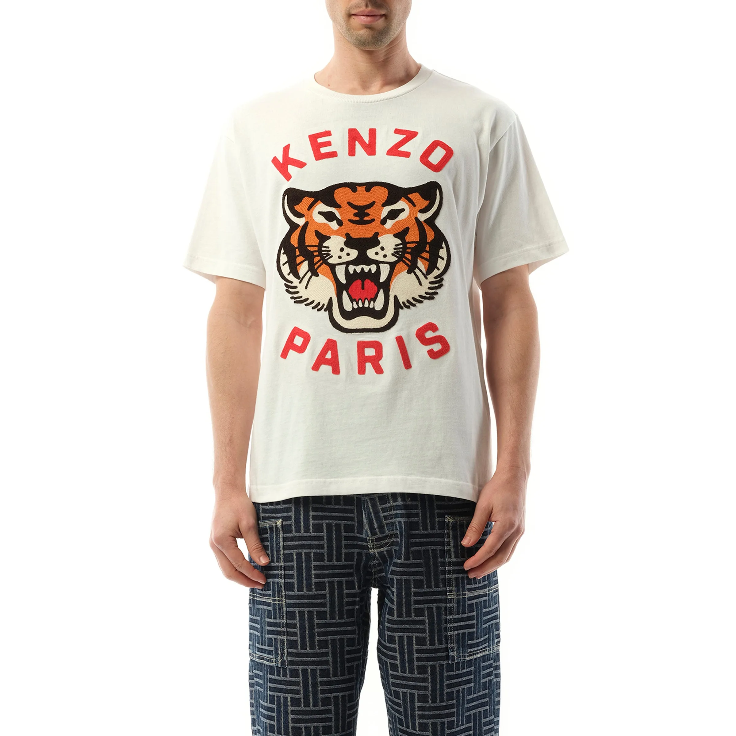 Lucky Tiger Oversize Heavy T-Shirt in Off White sold by MARAIS