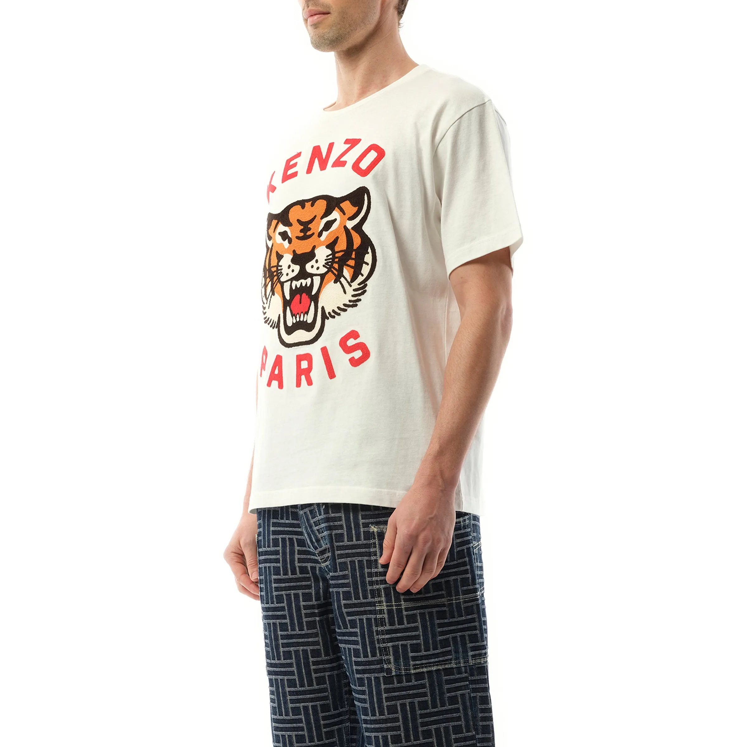 Lucky Tiger Oversize Heavy T-Shirt in Off White sold by MARAIS product image thumbnail 5