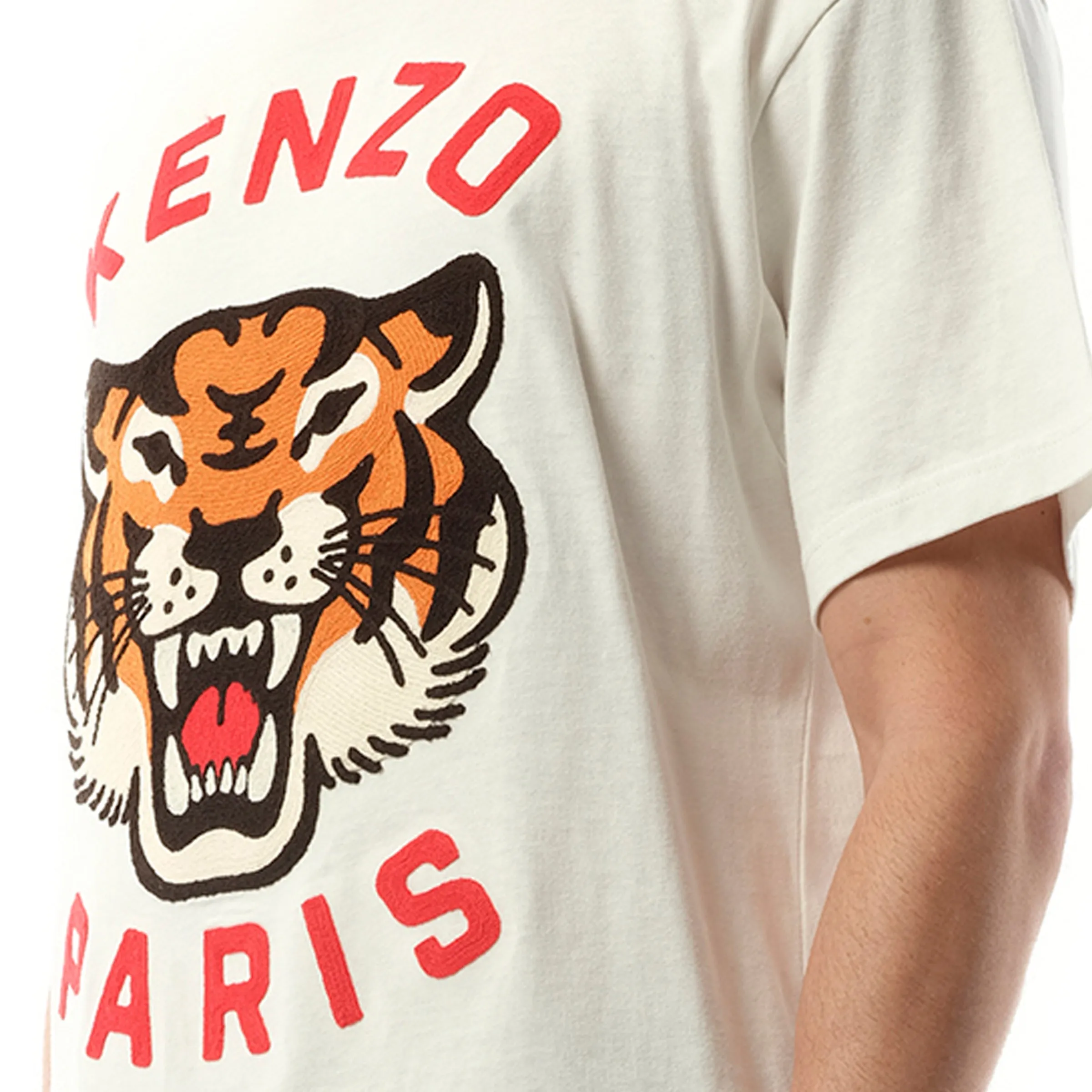 Lucky Tiger Oversize Heavy T-Shirt in Off White sold by MARAIS product image thumbnail 3