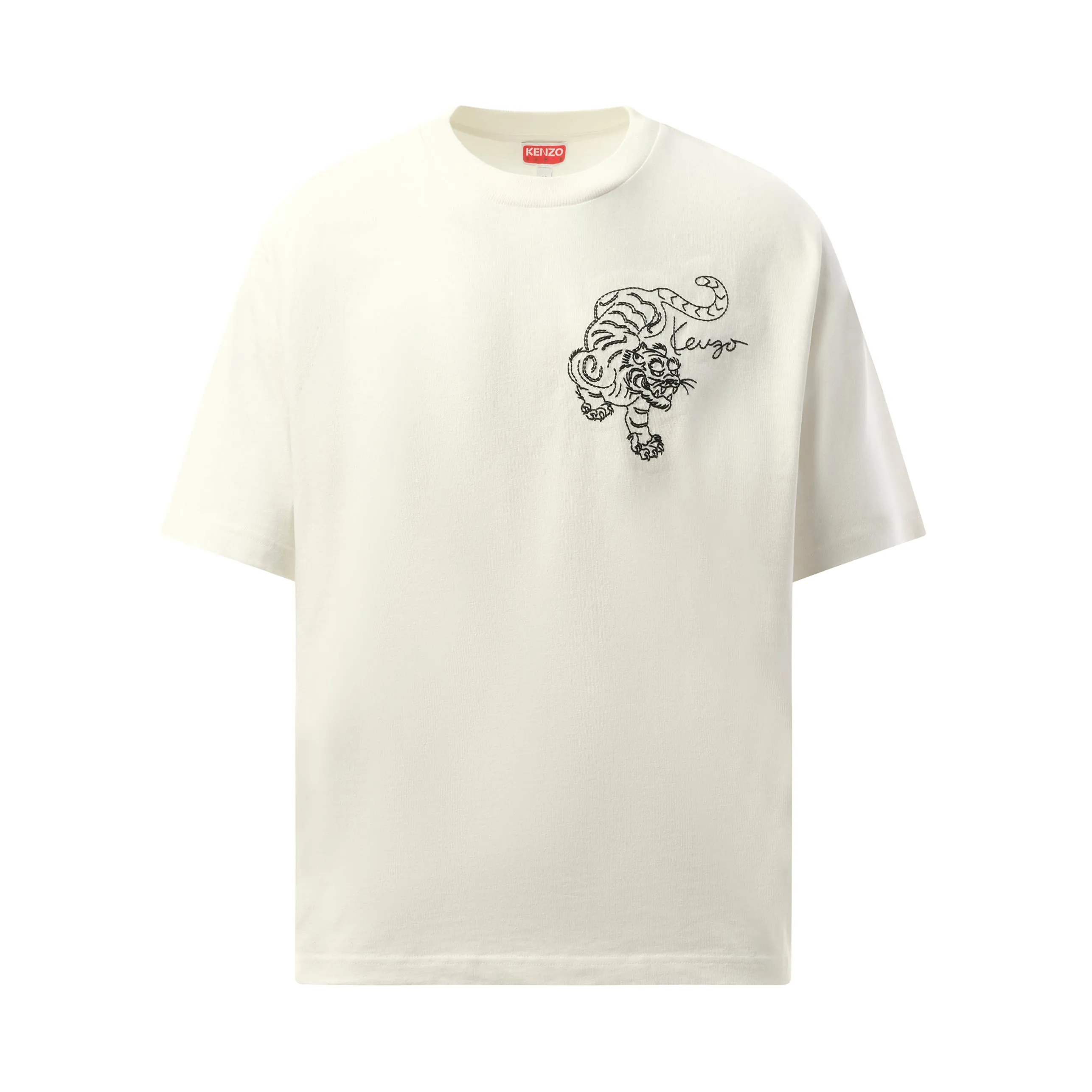 Gots Star Tiger Embroidered Oversize T-Shirt in Off White sold by MARAIS product image thumbnail 2