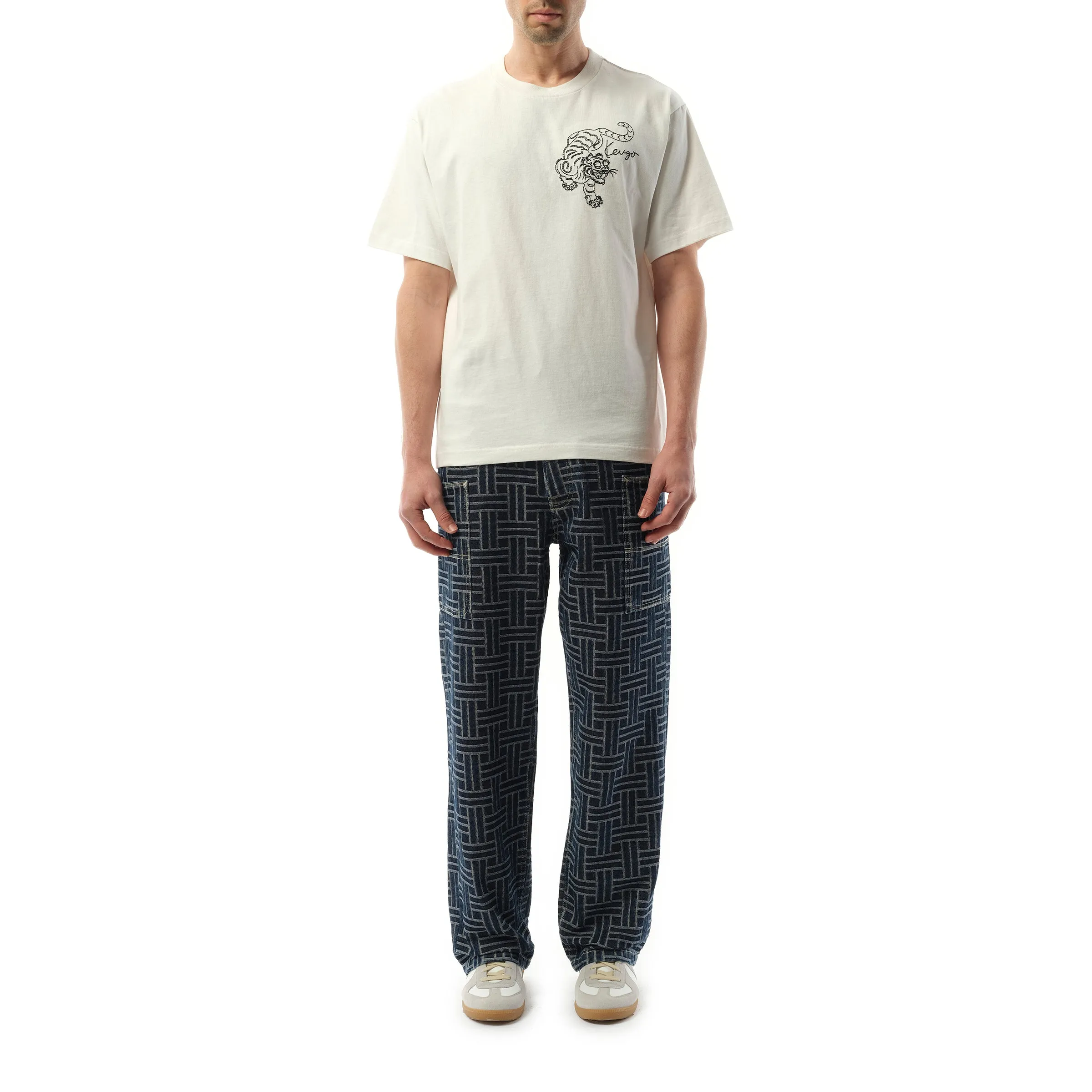 Gots Star Tiger Embroidered Oversize T-Shirt in Off White sold by MARAIS product image thumbnail 4