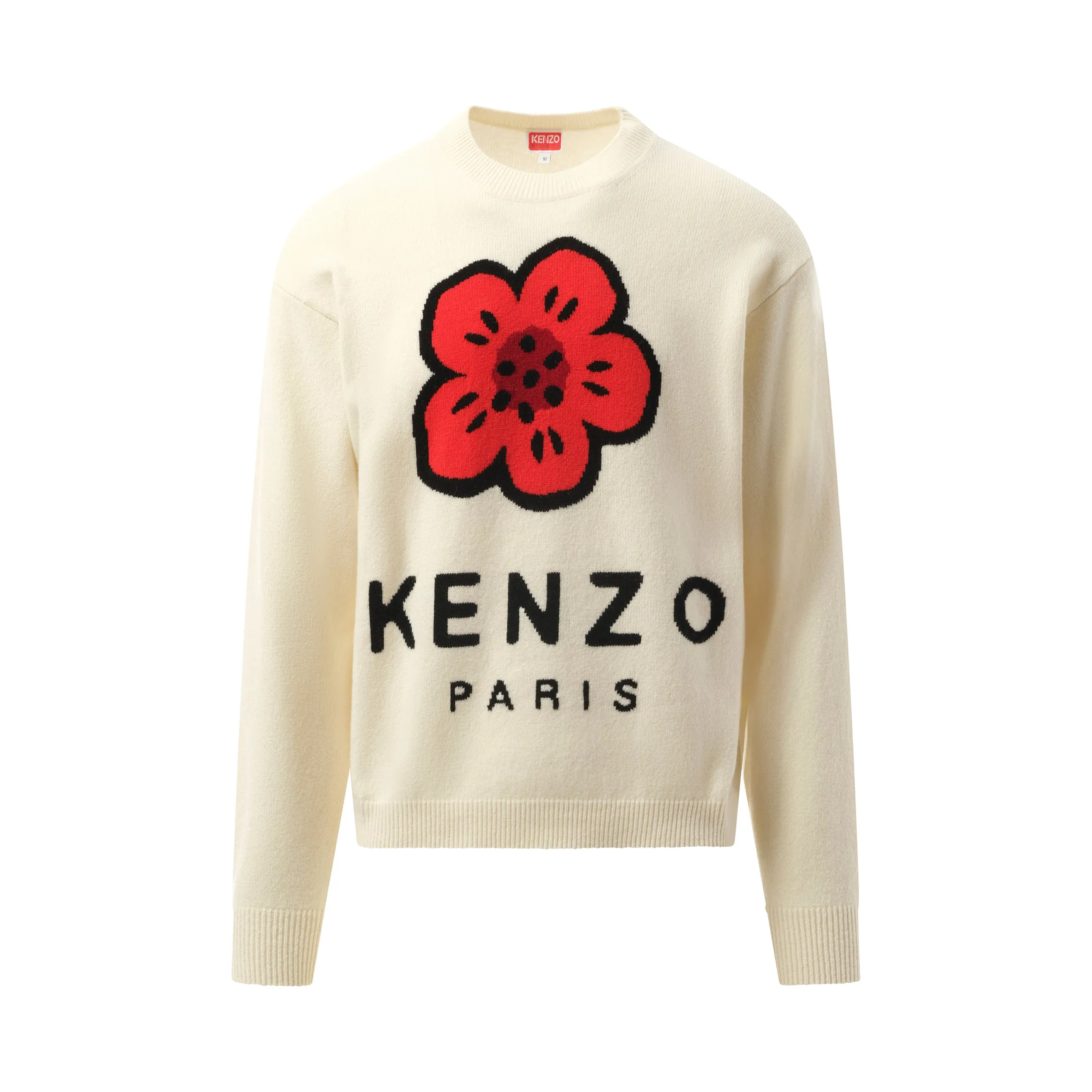 Knit Boke Flower Placed Sweater in Off White sold by MARAIS product image thumbnail 2