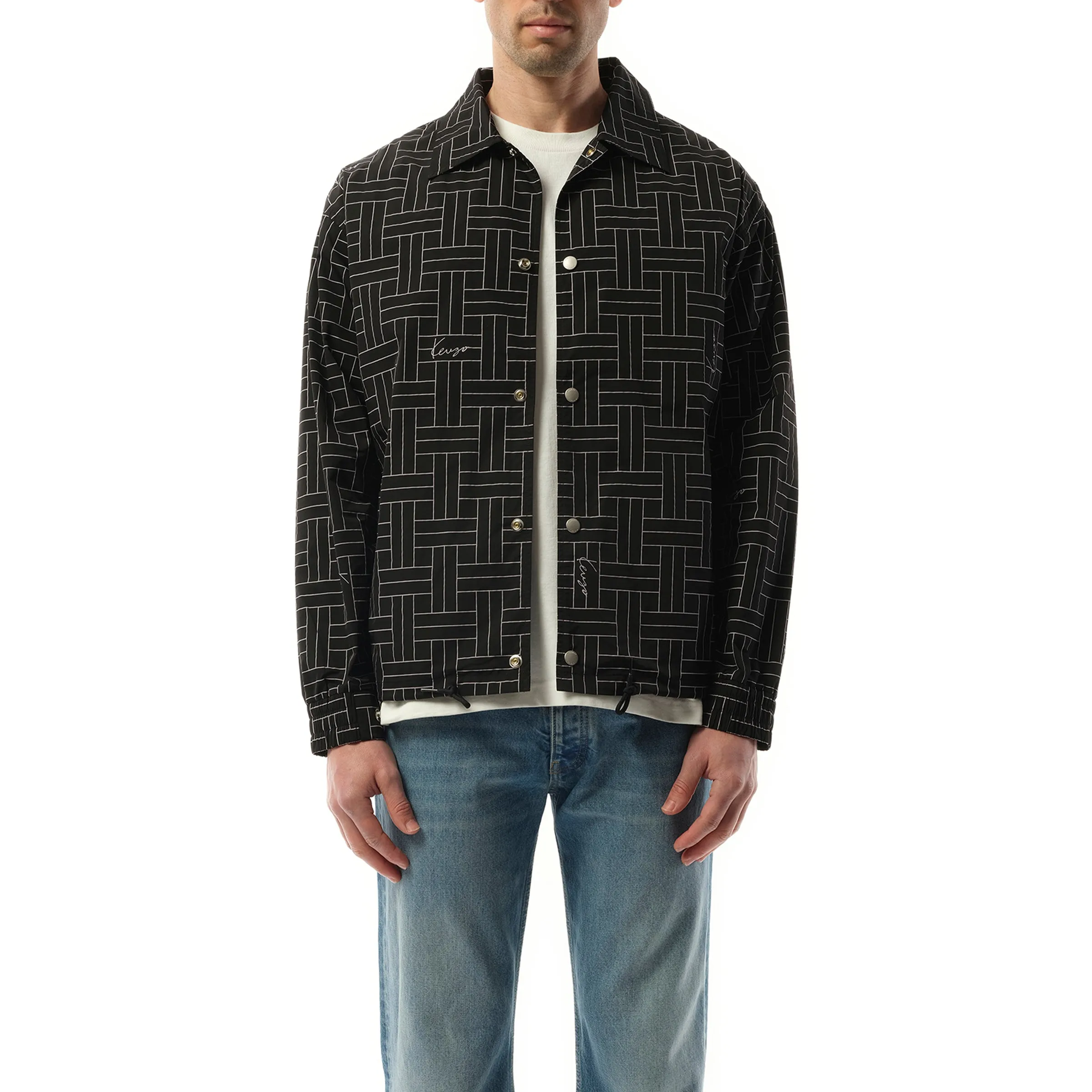 Kenzo Weave Windbreaker in Black sold by MARAIS