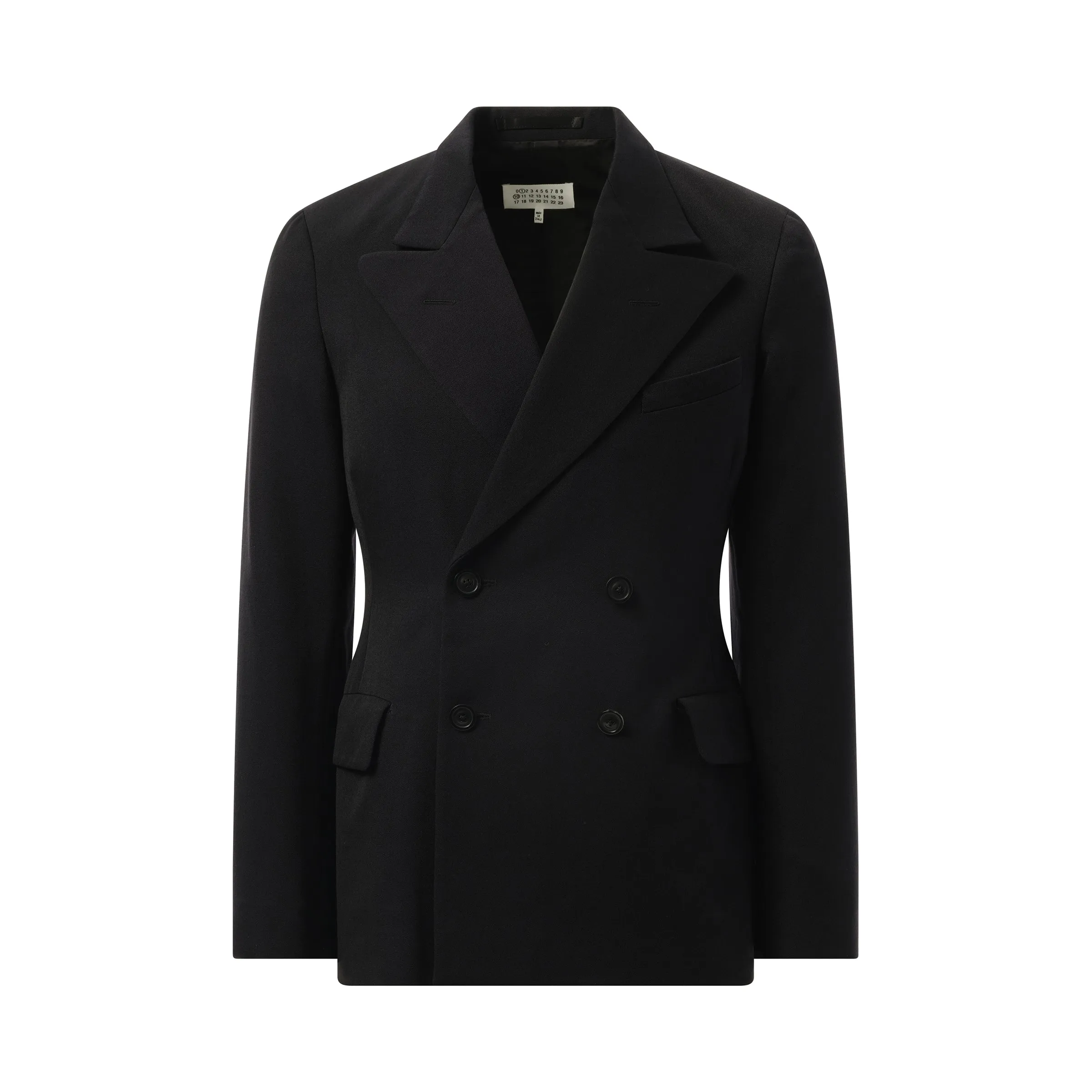 Wool Barathea Suit Jacket in Black sold by MARAIS product image thumbnail 2
