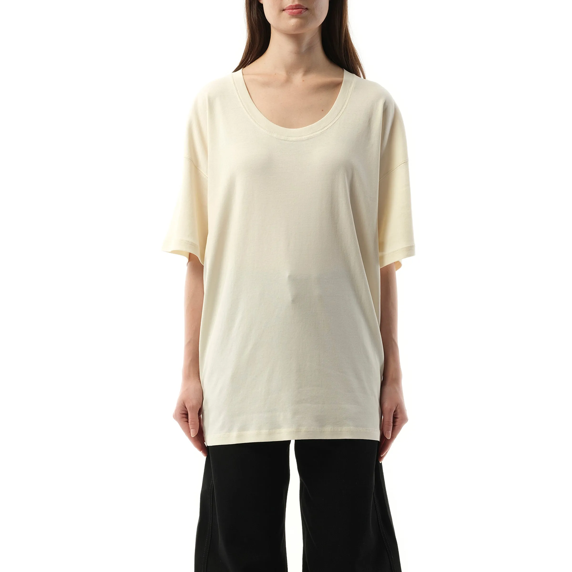 Rib T-Shirt in Light Cream sold by MARAIS
