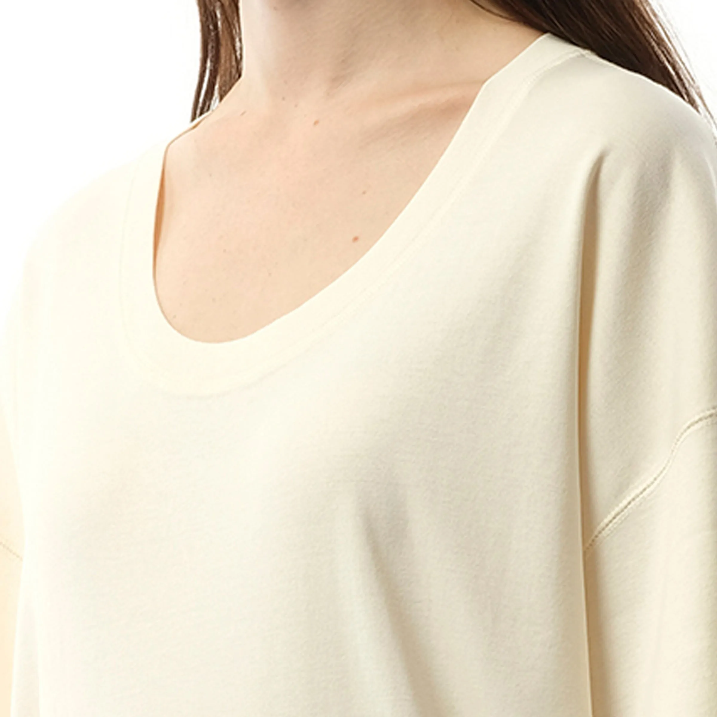 Rib T-Shirt in Light Cream sold by MARAIS product image thumbnail 3
