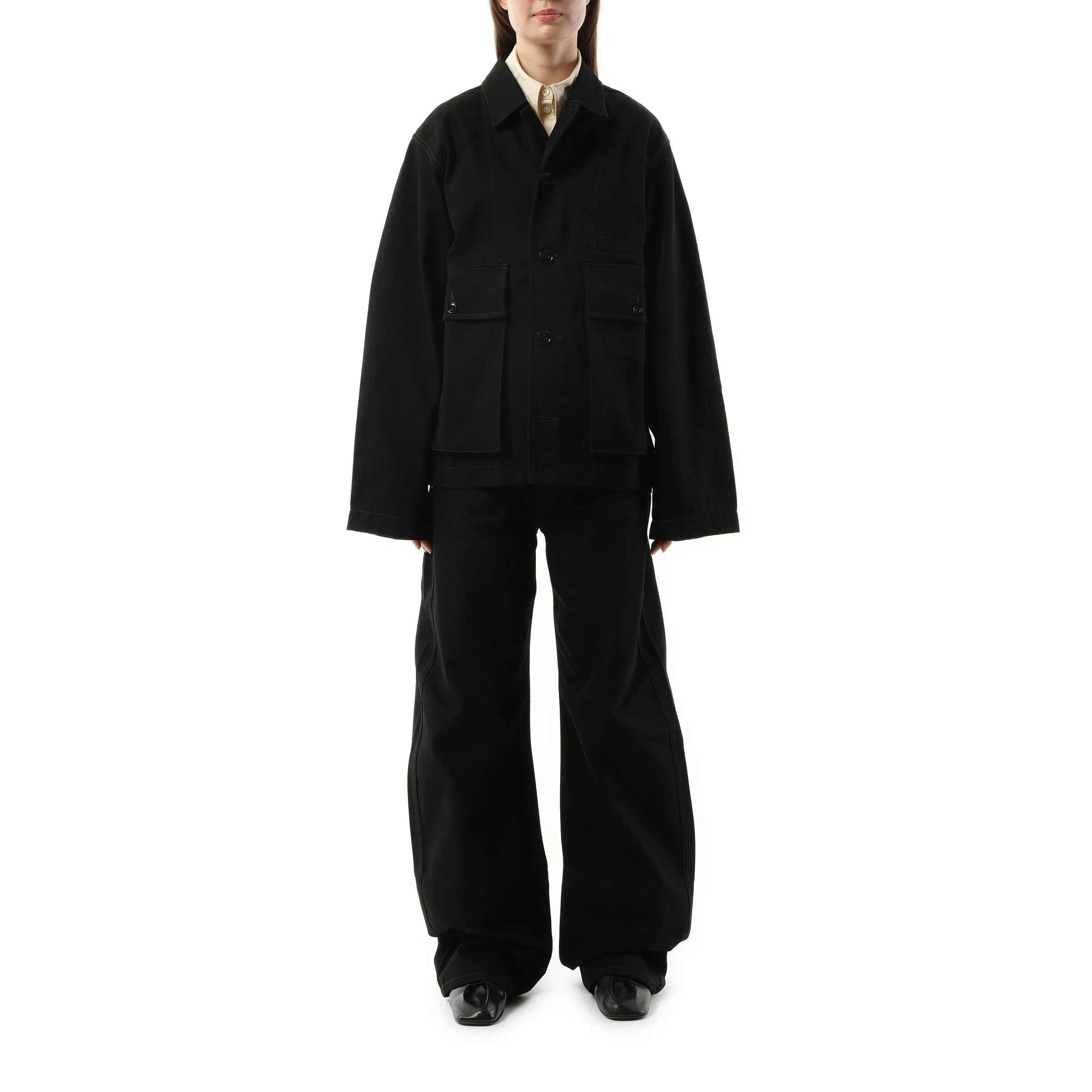 Boxy Jacket in Black sold by MARAIS product image thumbnail 4
