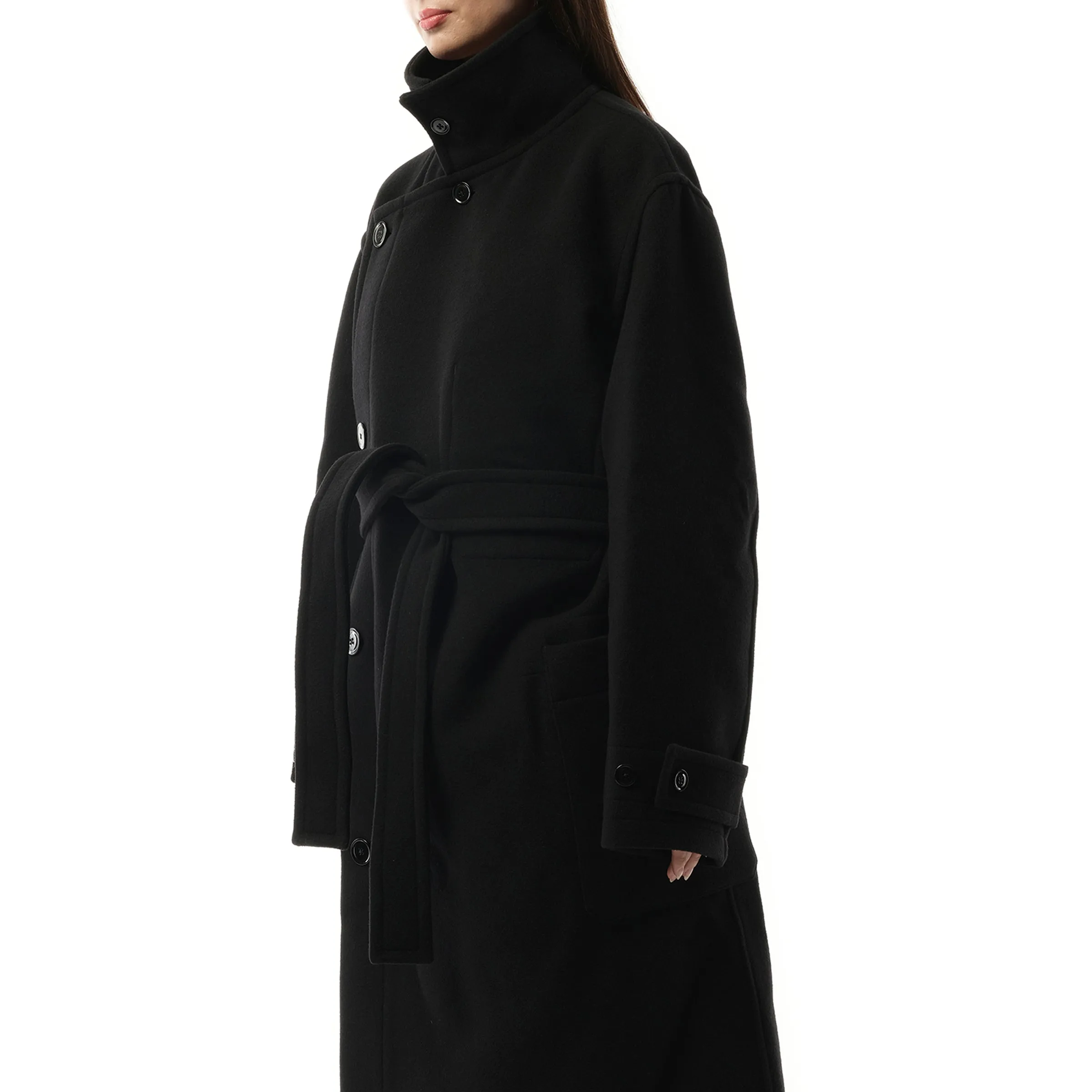 Wrap Coat in Black sold by MARAIS product image thumbnail 5