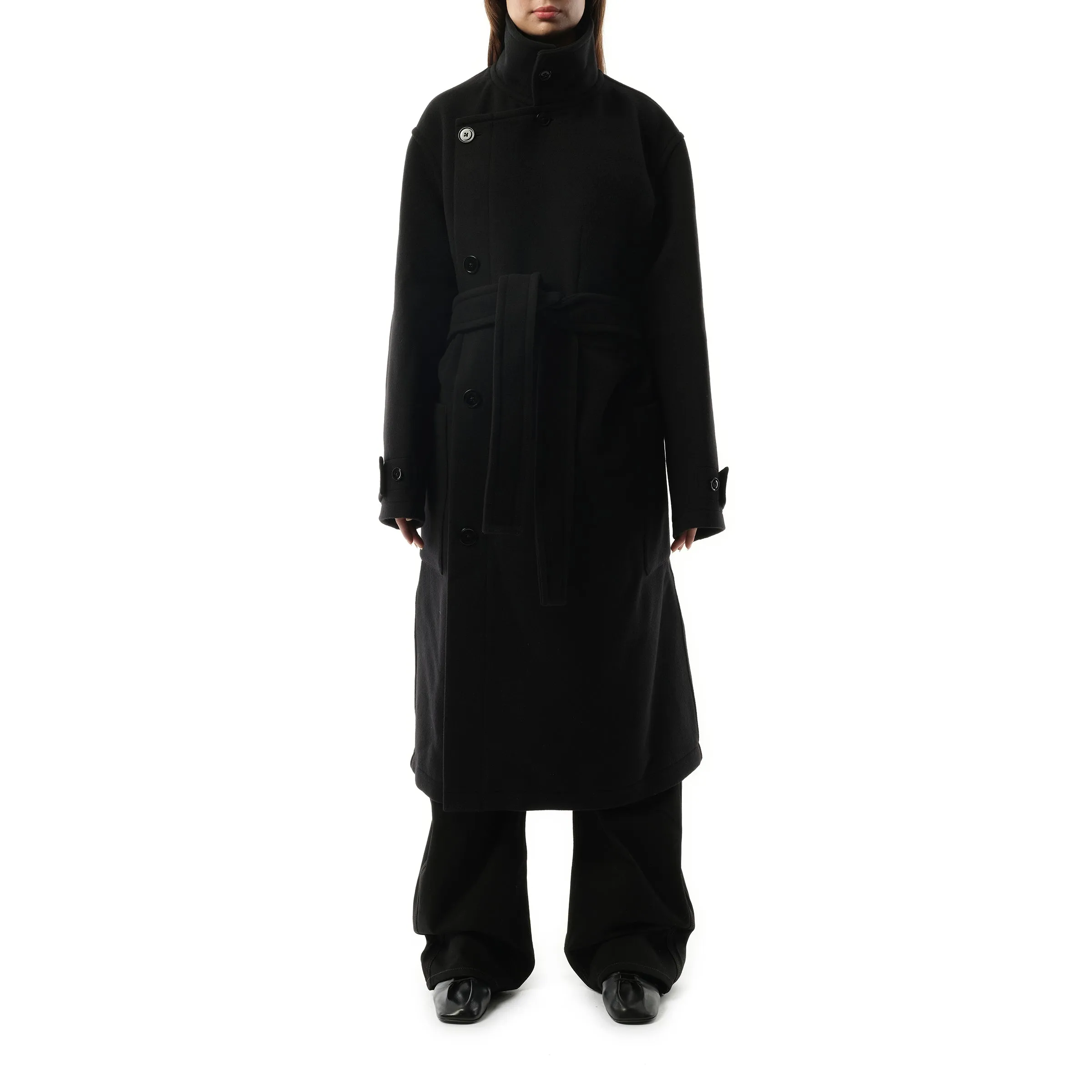 Wrap Coat in Black sold by MARAIS product image thumbnail 4