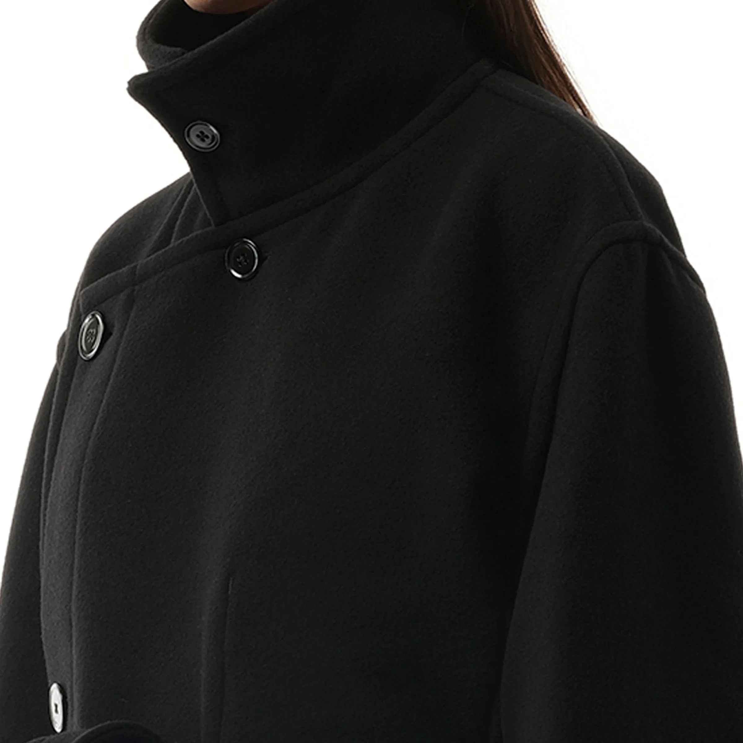 Wrap Coat in Black sold by MARAIS product image thumbnail 3