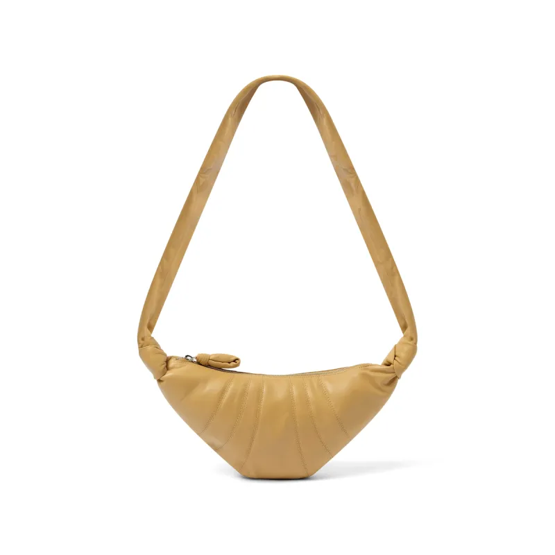 Lambskin Small Croissant Bag in Dune sold by MARAIS