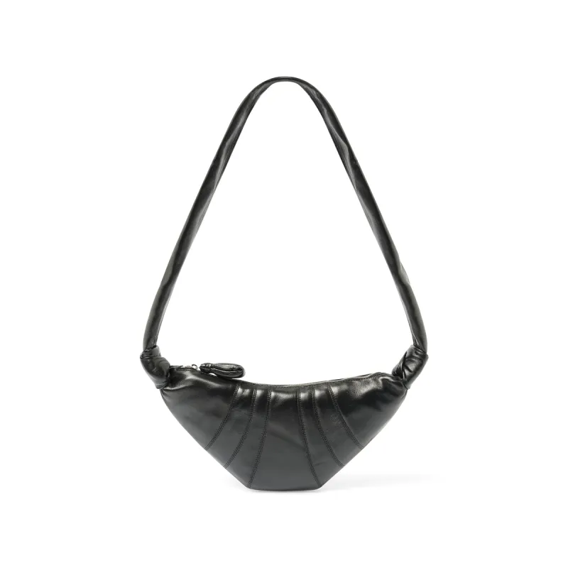 Lambskin Small Croissant Bag in Black sold by MARAIS