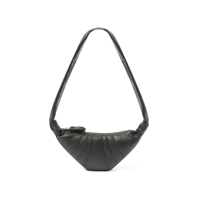 Cowhide Small Croissant Bag in Black sold by MARAIS