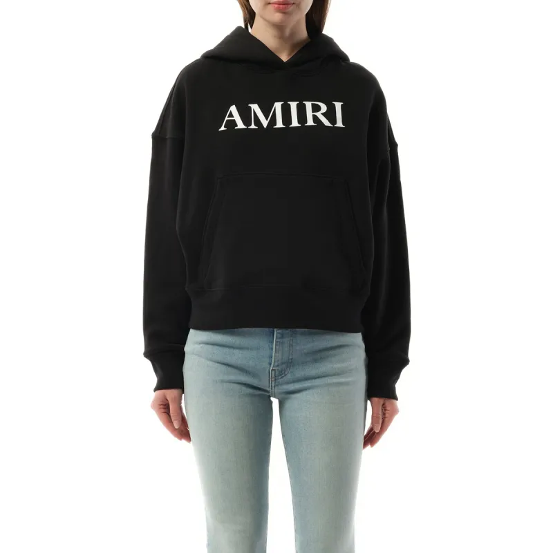 Amiri Core Logo Hoodie in Black/White made by AMIRI
