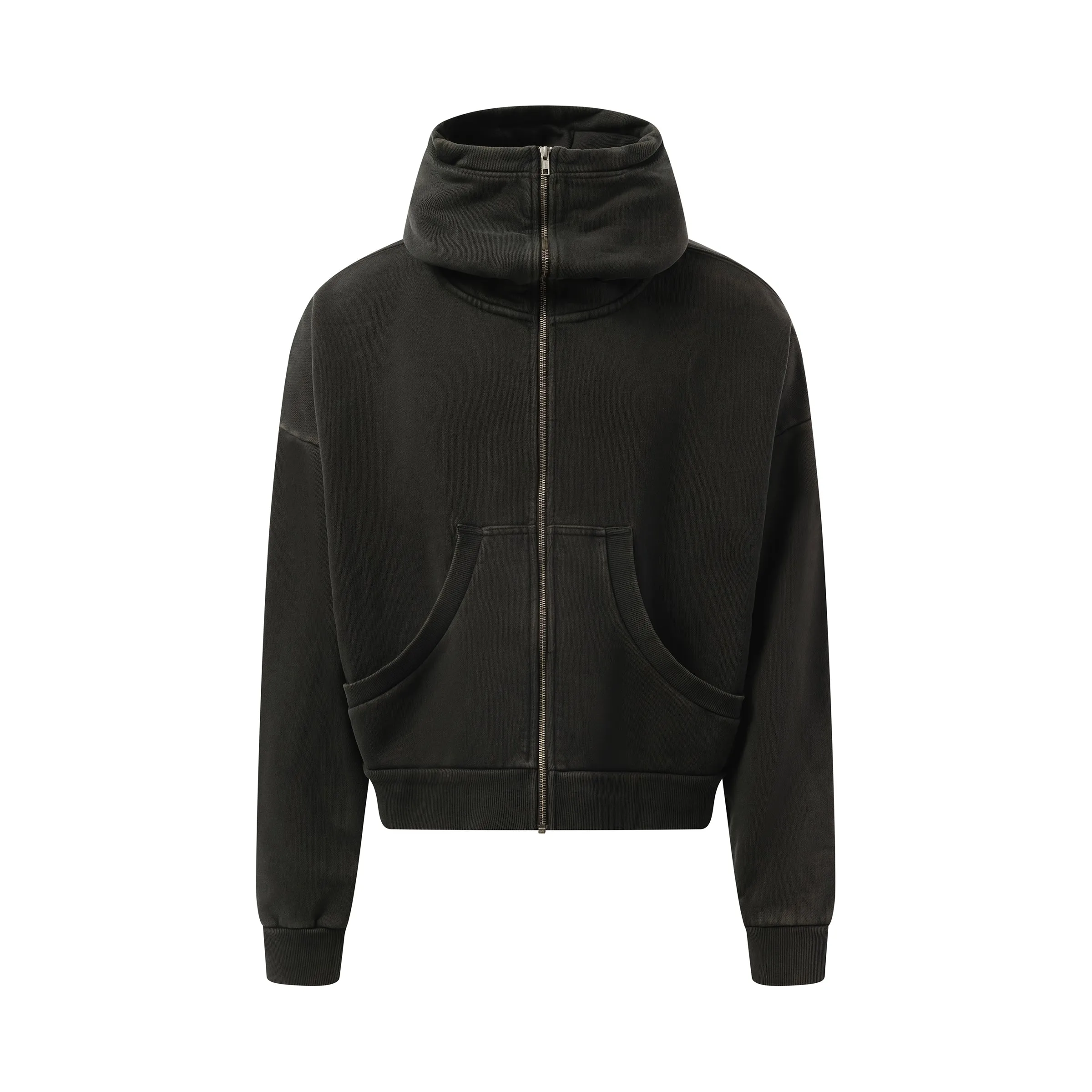 Full Zip Hoodie in Washed Black sold by MARAIS product image thumbnail 2