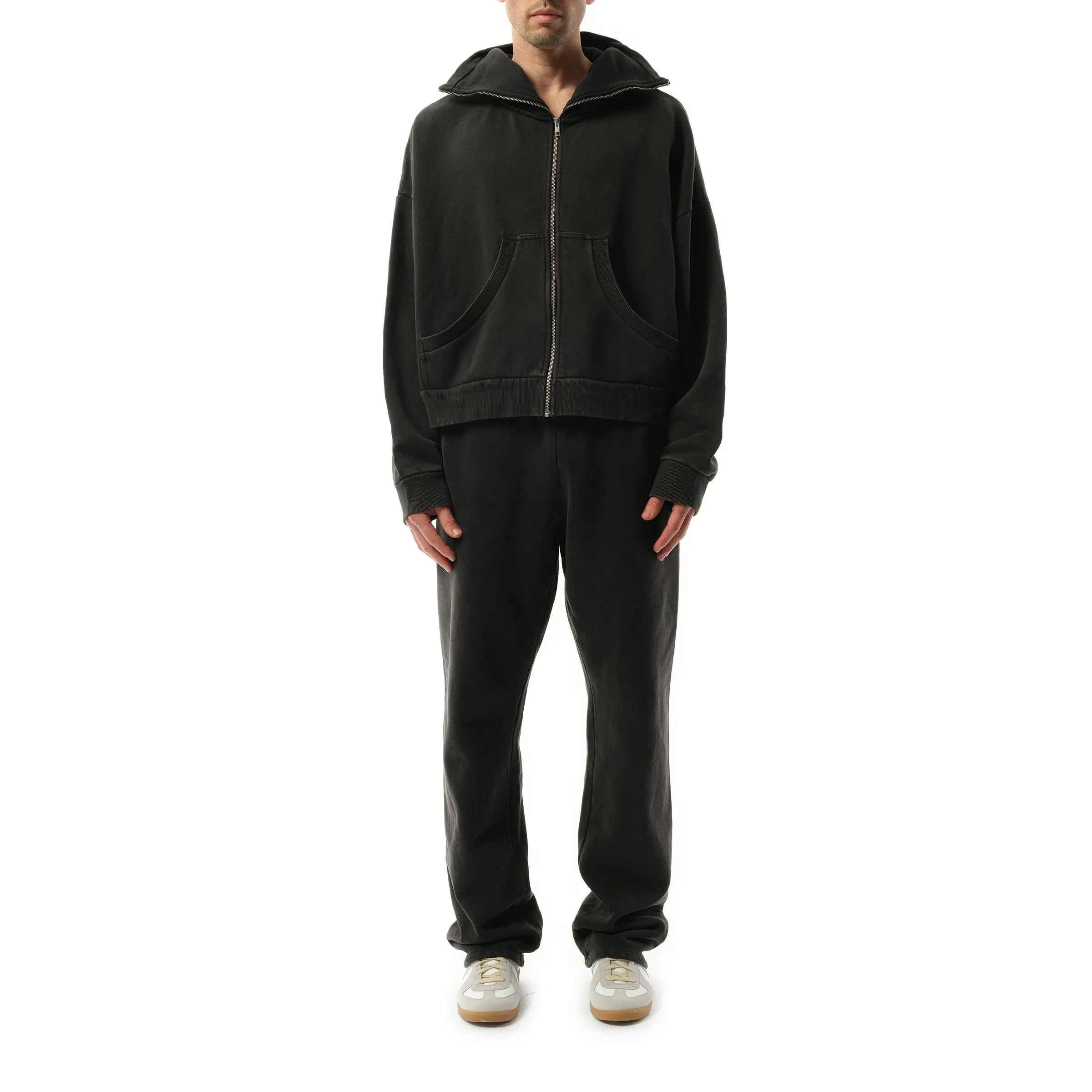 Full Zip Hoodie in Washed Black sold by MARAIS product image thumbnail 4