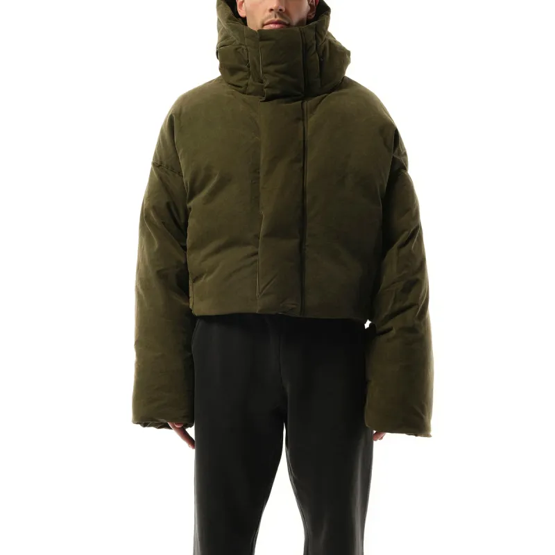 MML Hooded Puffer Jacket in Hunter sold by MARAIS