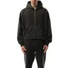 Eternal Zip Hoodie in Washed Black sold by MARAIS