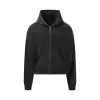 Eternal Zip Hoodie in Washed Black sold by MARAIS