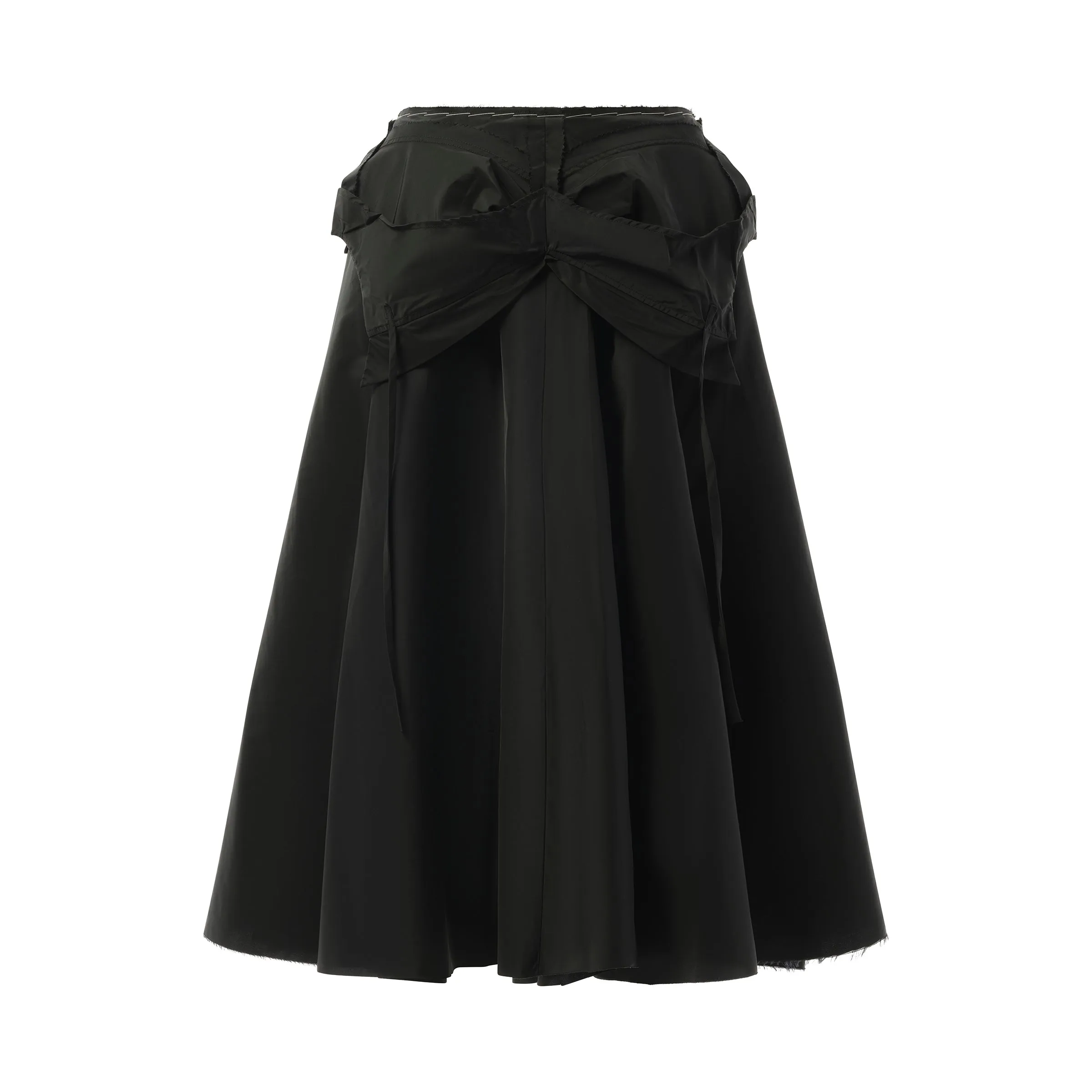 Poly Taffeta Midi Skirt in Black sold by MARAIS product image thumbnail 2