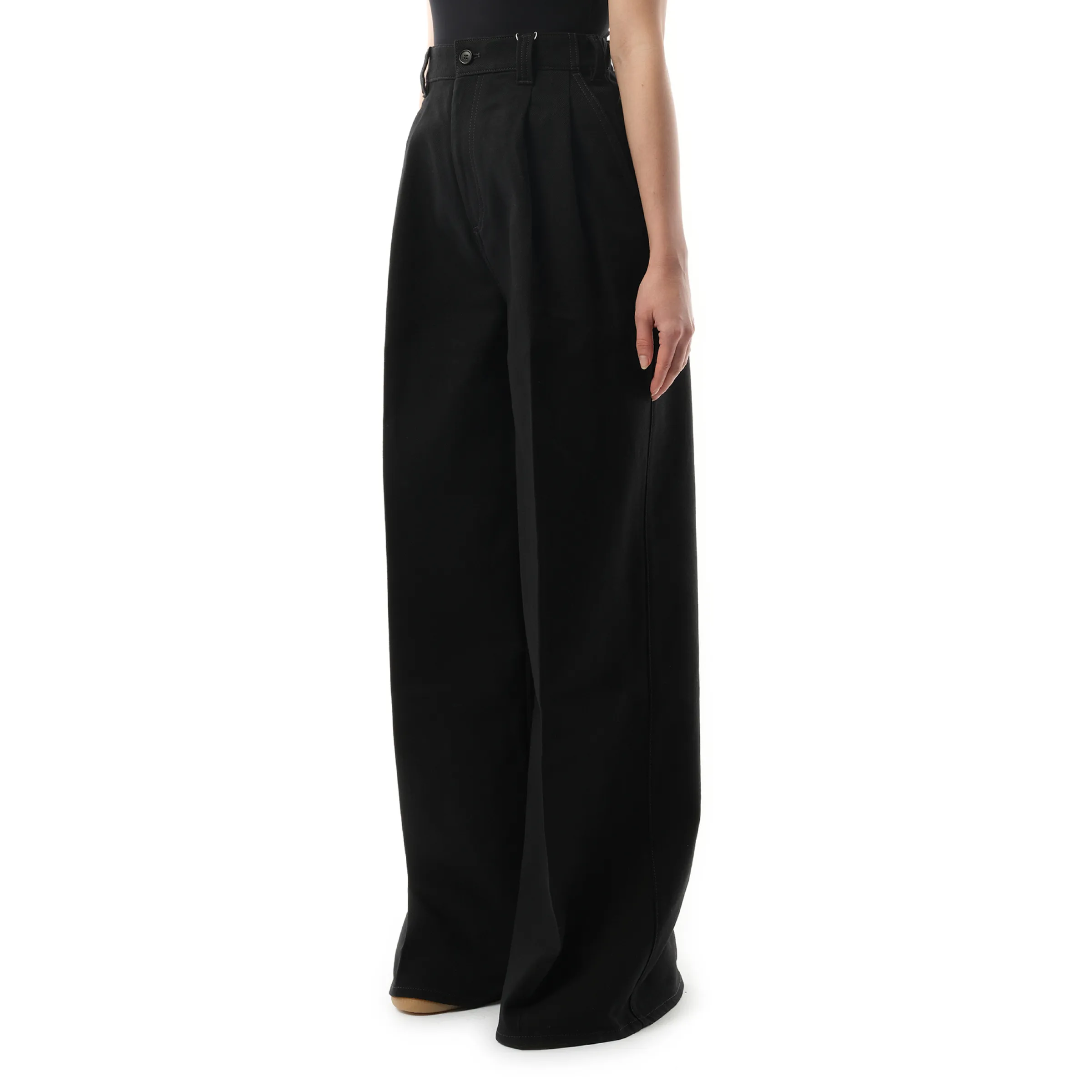 Heavy Cotton Wide Pants in Black sold by MARAIS product image thumbnail 5