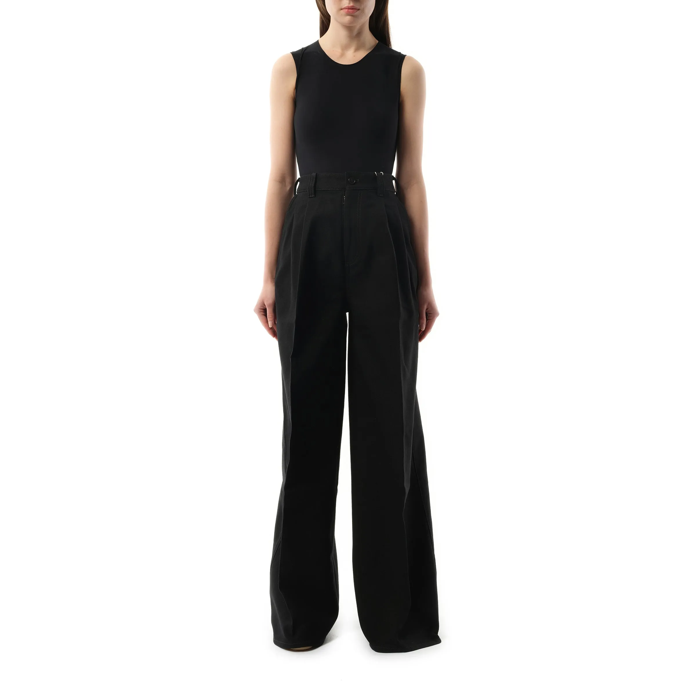 Heavy Cotton Wide Pants in Black sold by MARAIS product image thumbnail 4